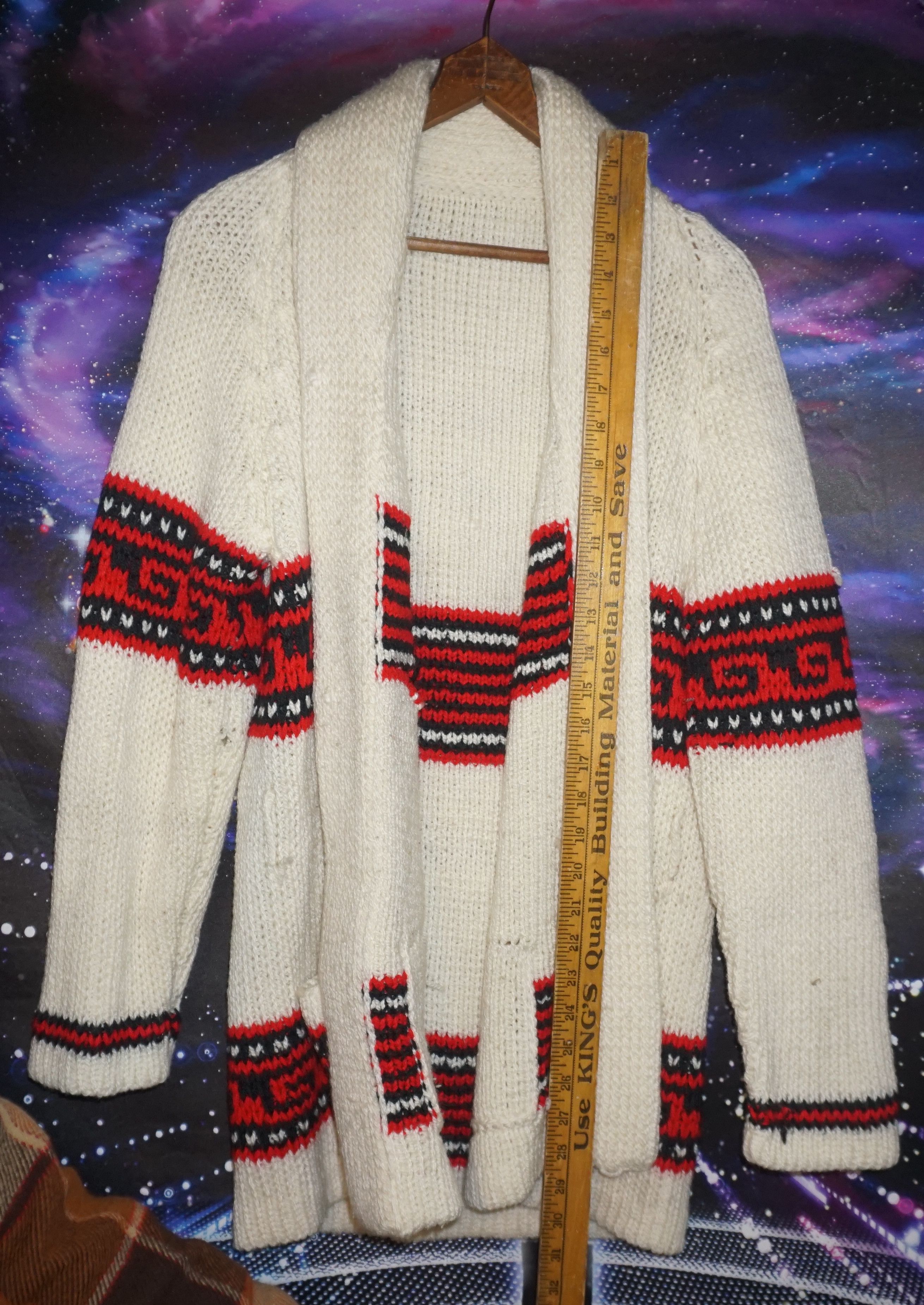 Vintage Shawl Collar Belted Knit Cardigan Sweater Robe Size US M / EU 48-50 / 2 - 4 Thumbnail