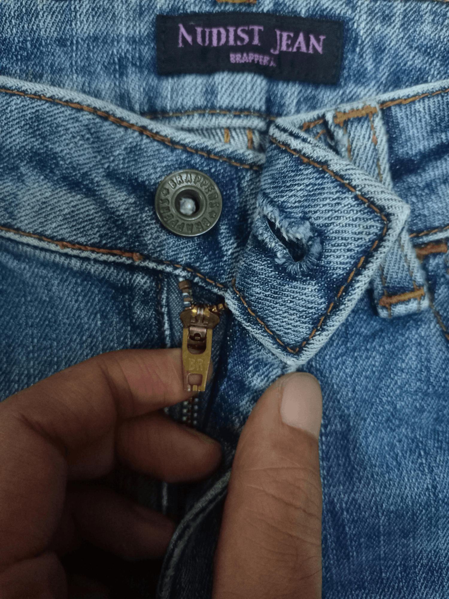 Hysteric Glamour × Japanese Brand Vintage Japanese Blue Wash Flare Distressed Jeans Size 24" / US 00 / IT 34 - 5 Thumbnail