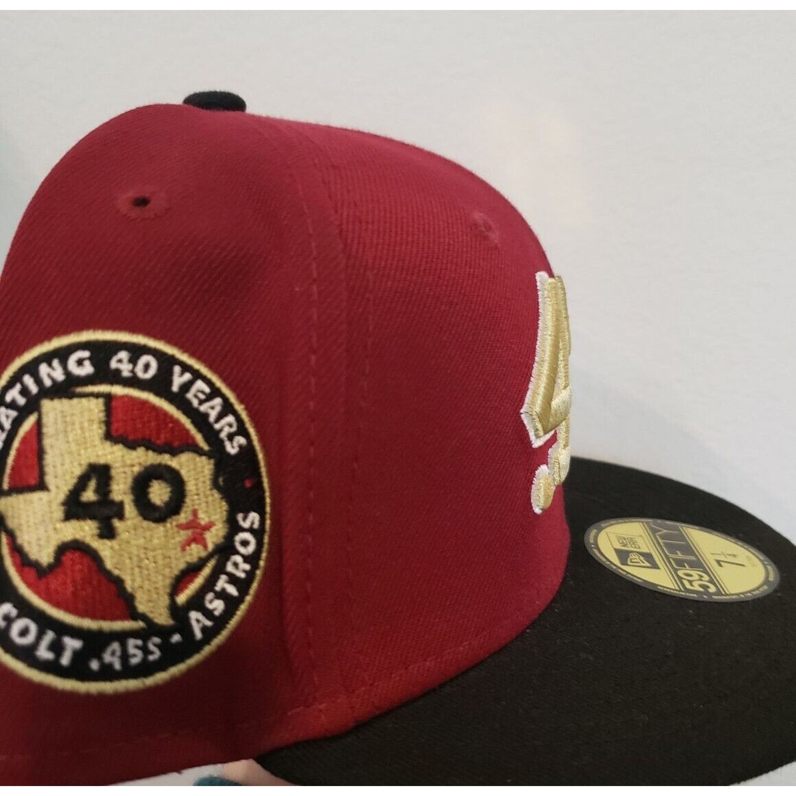 New Era Houston Colt 45s Hat 40 Years 5950 Size 7 5/8 Red New Era Size ONE SIZE - 2 Thumbnail