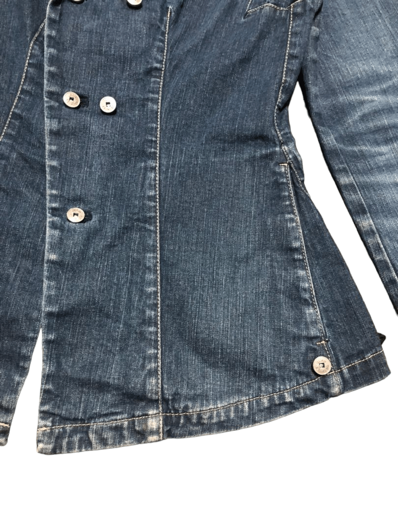 Japanese Brand Marithe Francois Girbaud Denim Double Breasted Coat Jacket Size S / US 4 / IT 40 - 8 Thumbnail