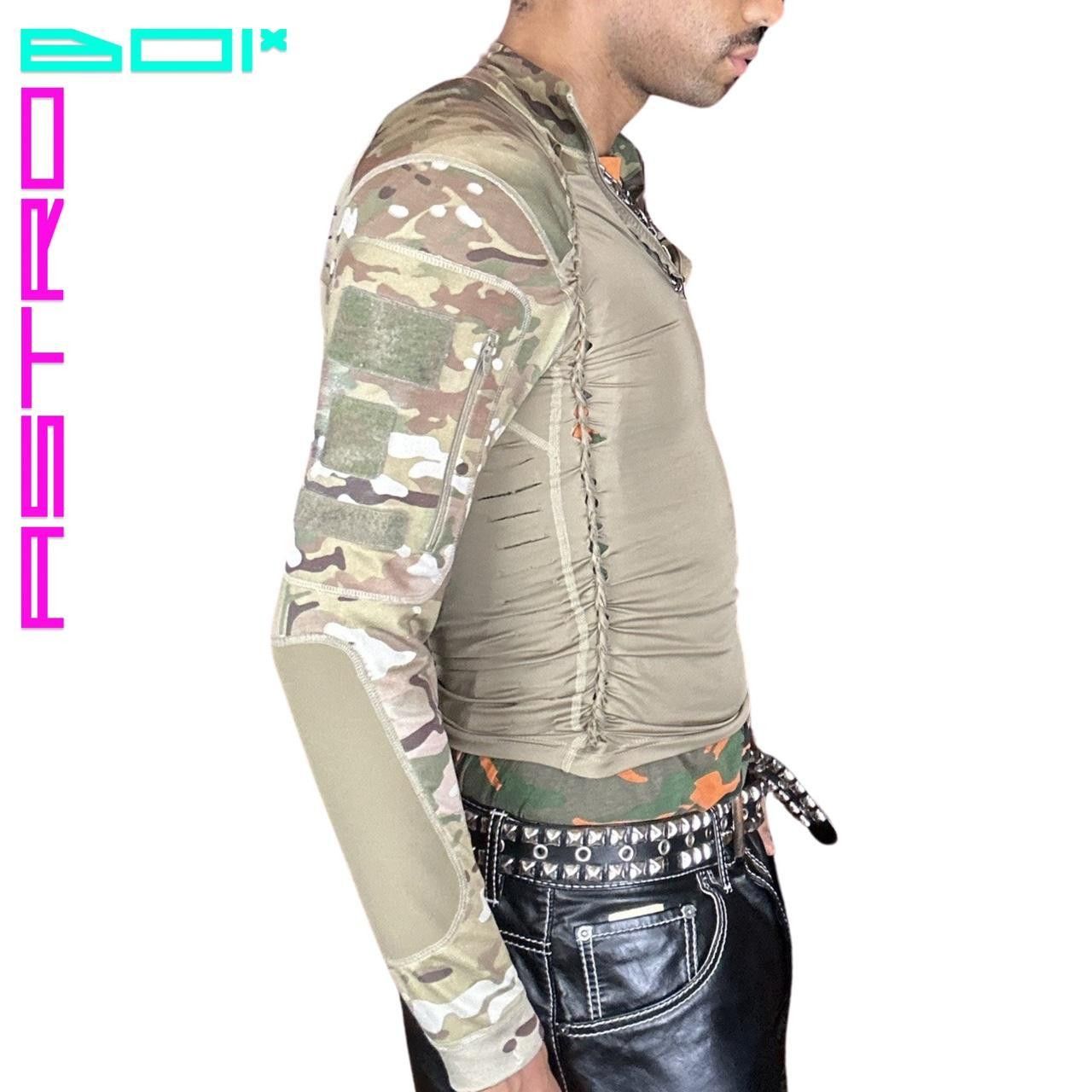 Other ASTROBOI* GREEN BRAIDED LYCRA CAMO COMPRESSION TOP _ SMALL Size US L / EU 52-54 / 3 - 4 Thumbnail