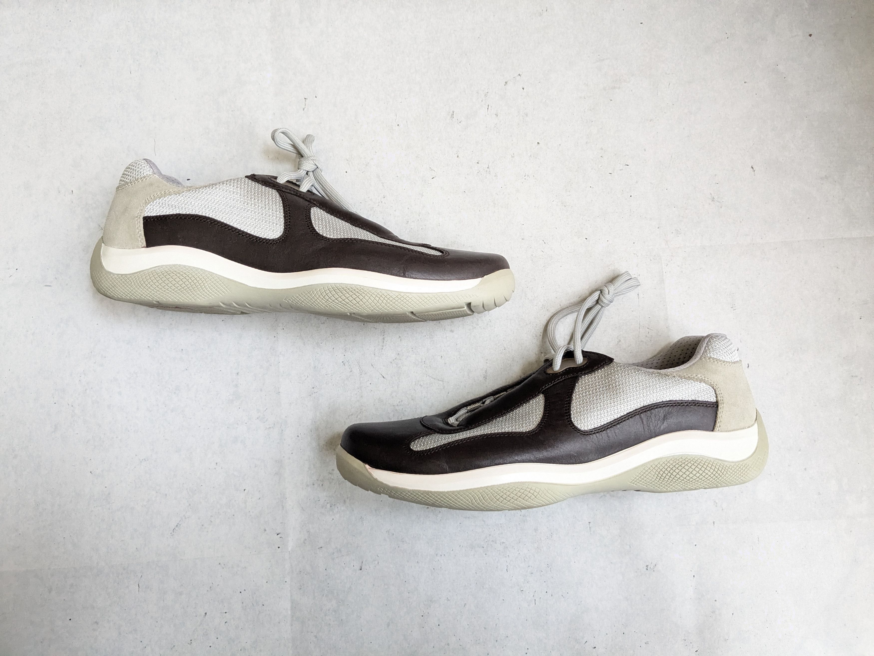 Prada Prada America's Cup Sneakers Brown Leather 11.5 Low Top Size US 11.5 / EU 44-45 - 1 Thumbnail