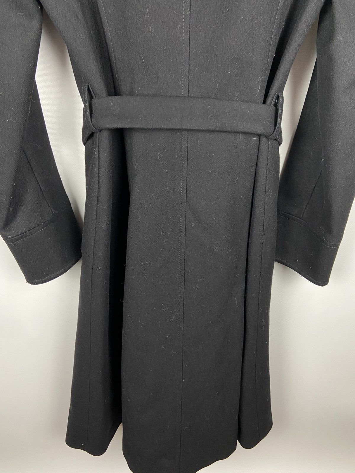 Versace Jeans Couture Vintage Versace Jeans Couture Black Womens Wool Belt Coat Size XS / US 0-2 / IT 36-38 - 17 Thumbnail