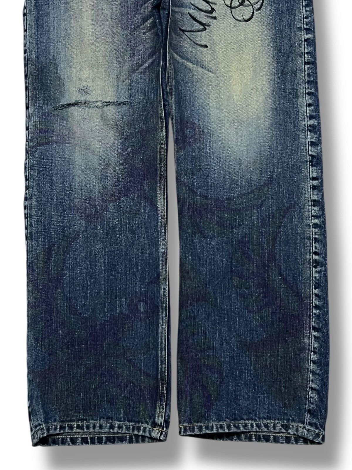 Art Comes First Vintage OZONE ROCKS Grafitti Art. Japan Rebirth Denim W35 Size US 35 - 6 Thumbnail