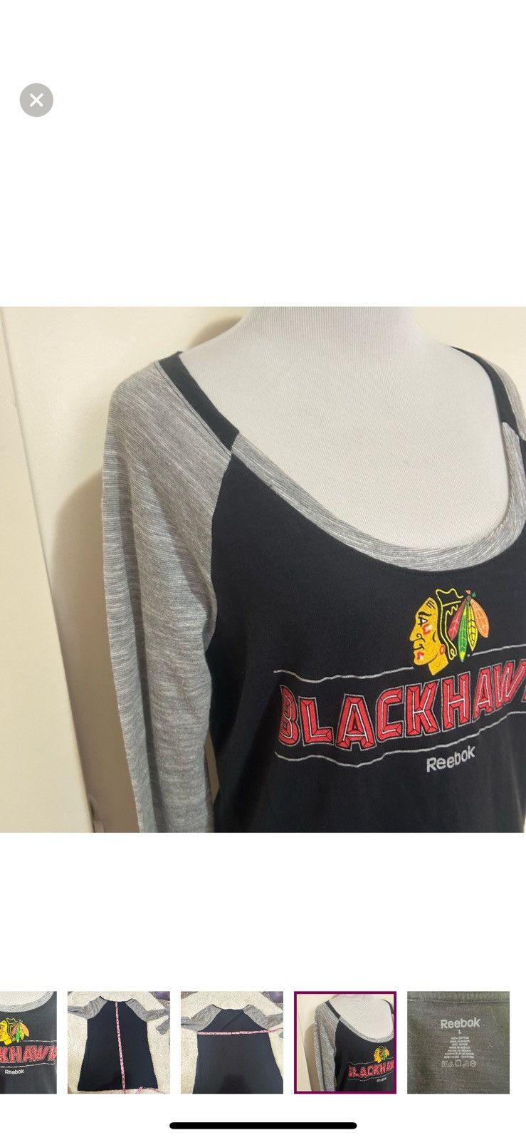 Reebok Reebok large Chicago Blackhawks tee Size L / US 10 / IT 46 - 3 Thumbnail