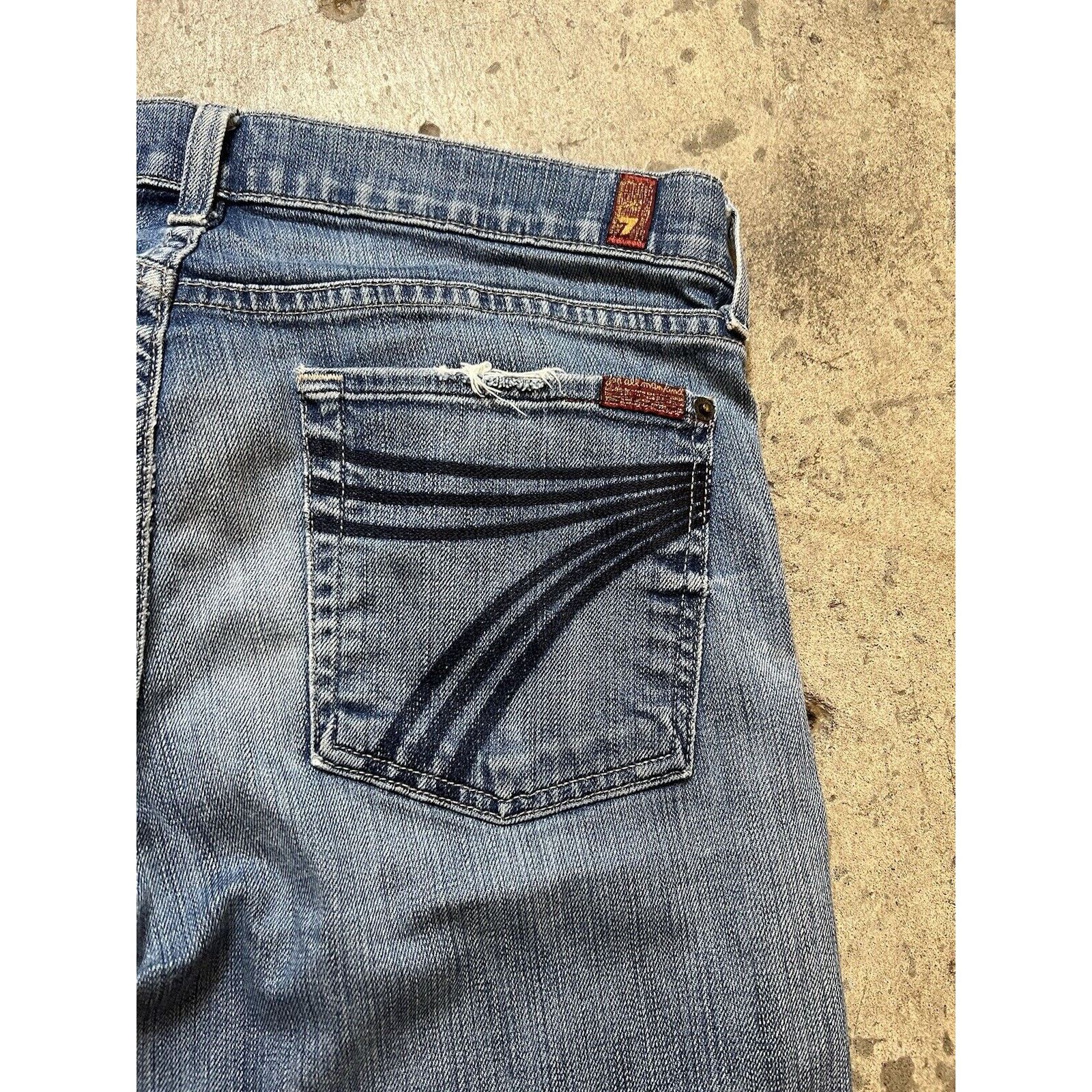 7 For All Mankind Seven For All Mankind Dojo Blue Jeans Womens Size 31 Size 31" - 6 Thumbnail
