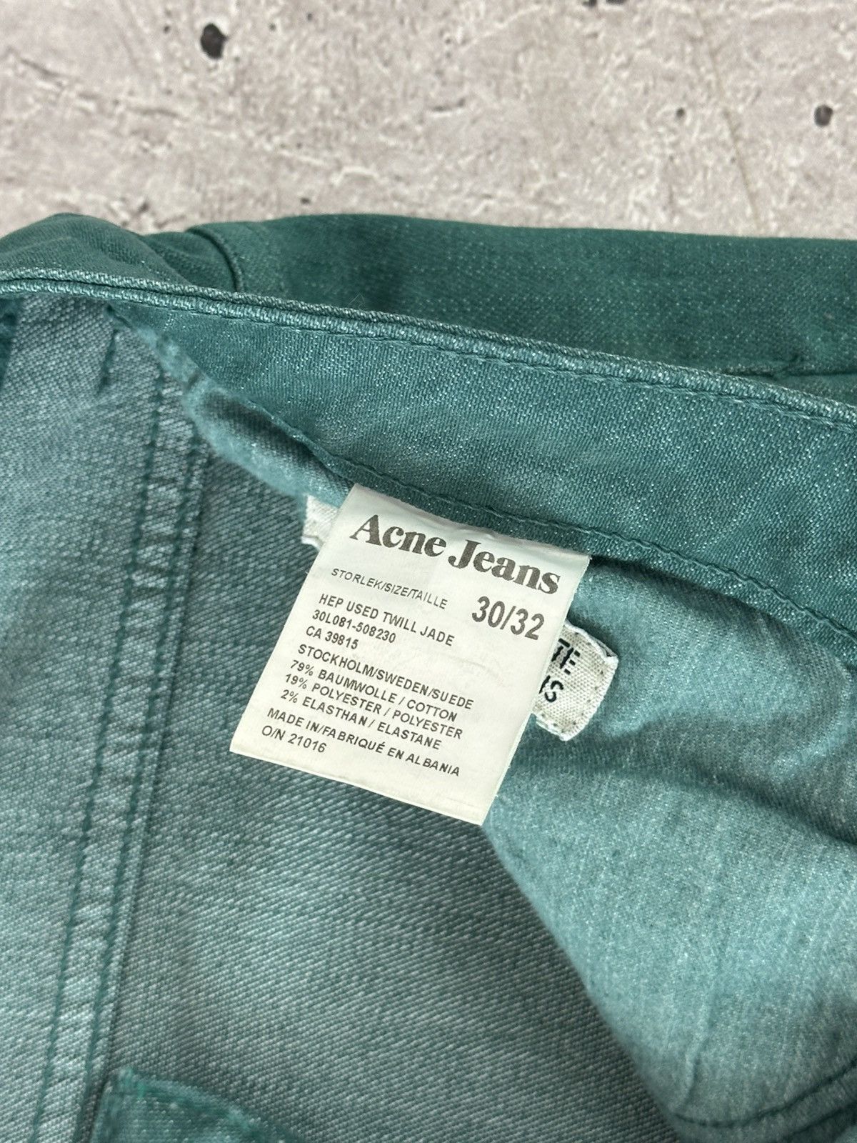 Acne Studios Acne Studios Hep Used Twill Jade Green Women’s Jeans Size 30" / US 8 / IT 44 - 6 Thumbnail