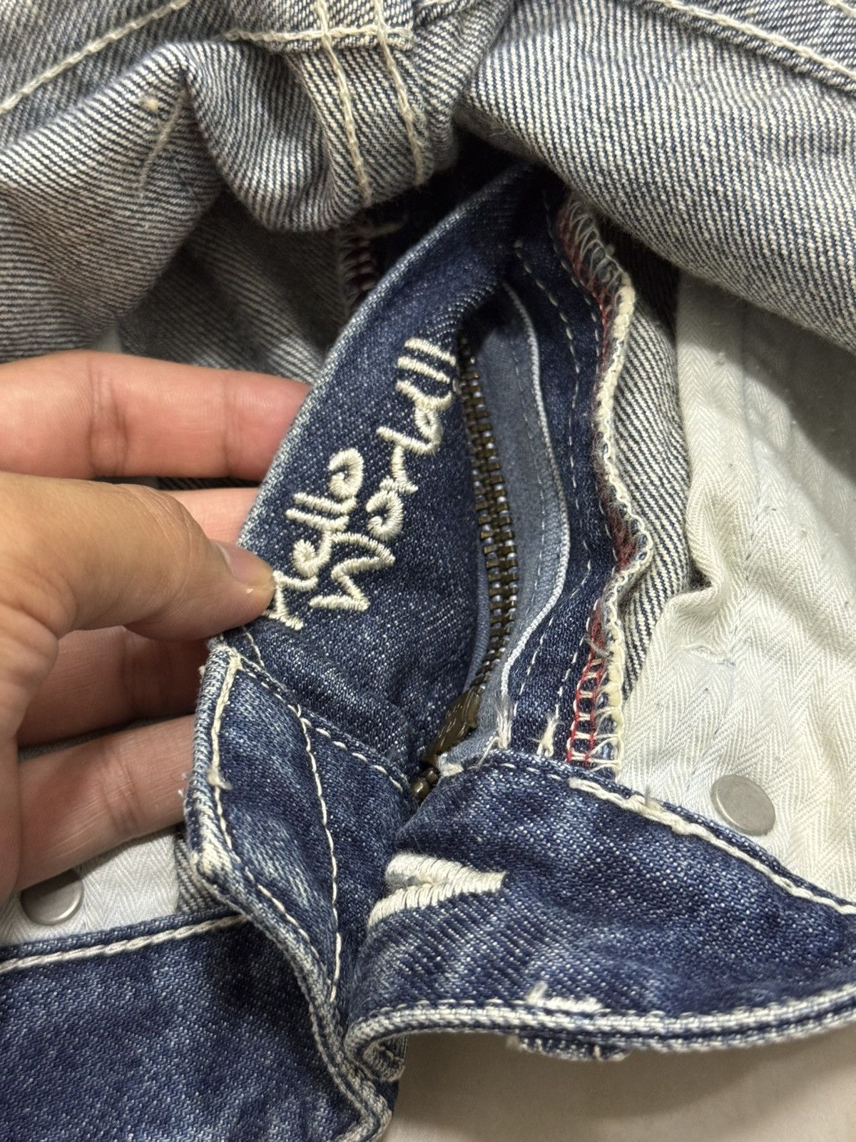 Japanese Brand × Vanquish VANQUISH JAPANESE BRAND SPLATTERED PAINT DENIM PANTS SIZE 32 Size US 32 / EU 48 - 14 Thumbnail