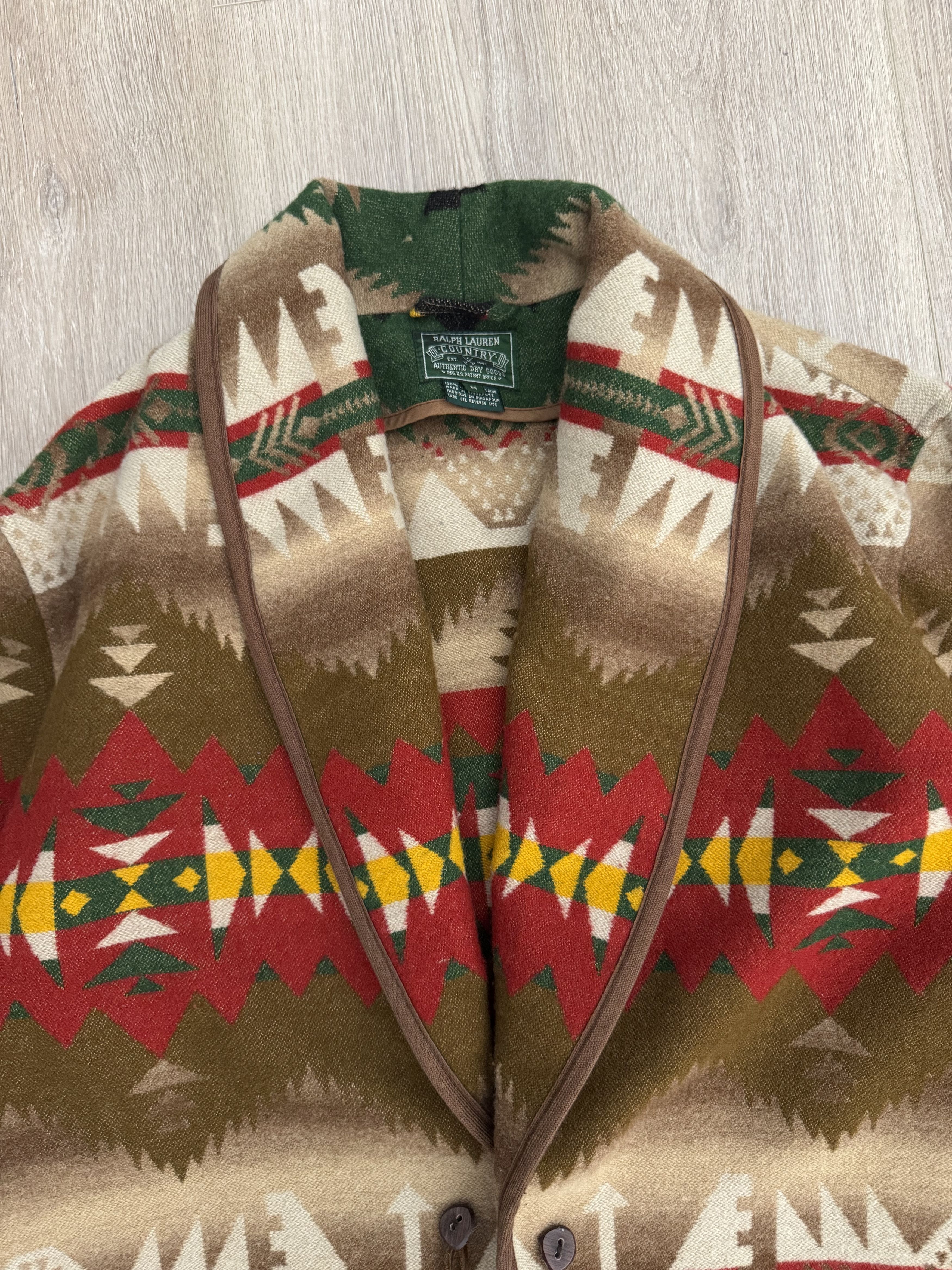 Polo Ralph Lauren Polo Country Aztec Robe Wool Blanket Coat Vintage Western Size US M / EU 48-50 / 2 - 5 Thumbnail