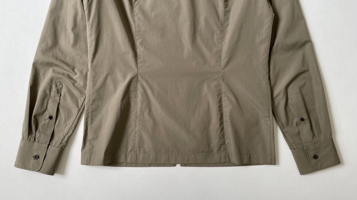 Dries Van Noten Sage Green Cotton ‘Zip Front’ Shirt Size US M / EU 48-50 / 2 - 16 Thumbnail