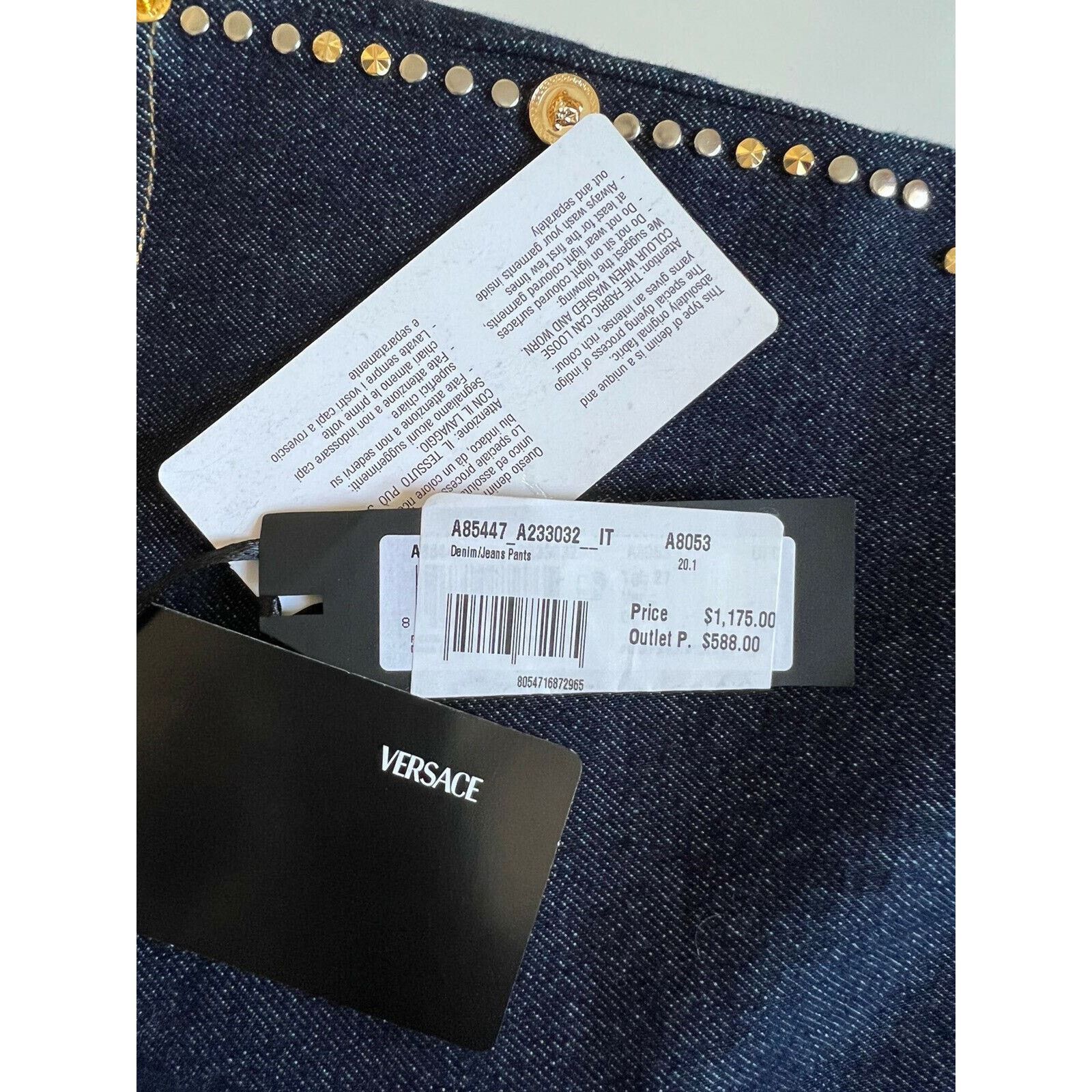 Versace Versace Studded Women's Denim Dark Blue Jeans Size 27 US Size 27" / US 4 / IT 40 - 8 Thumbnail