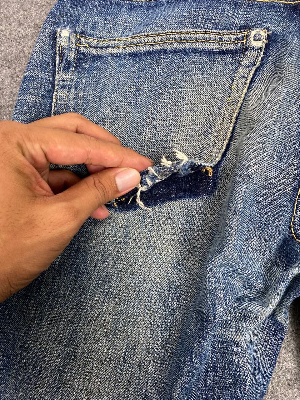 Skull Jeans by an Alchemist vintage skull jeans by alchemist selvedge distressed denim Size US 30 / EU 46 - 17 Thumbnail