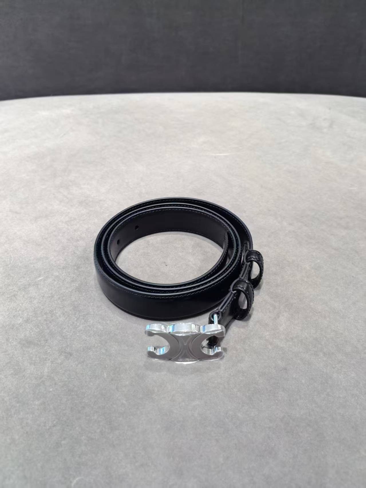 Celine New Celine Women's Triomphe Belt - 2.5 cm - Black, 95CM Size ONE SIZE - 3 Thumbnail
