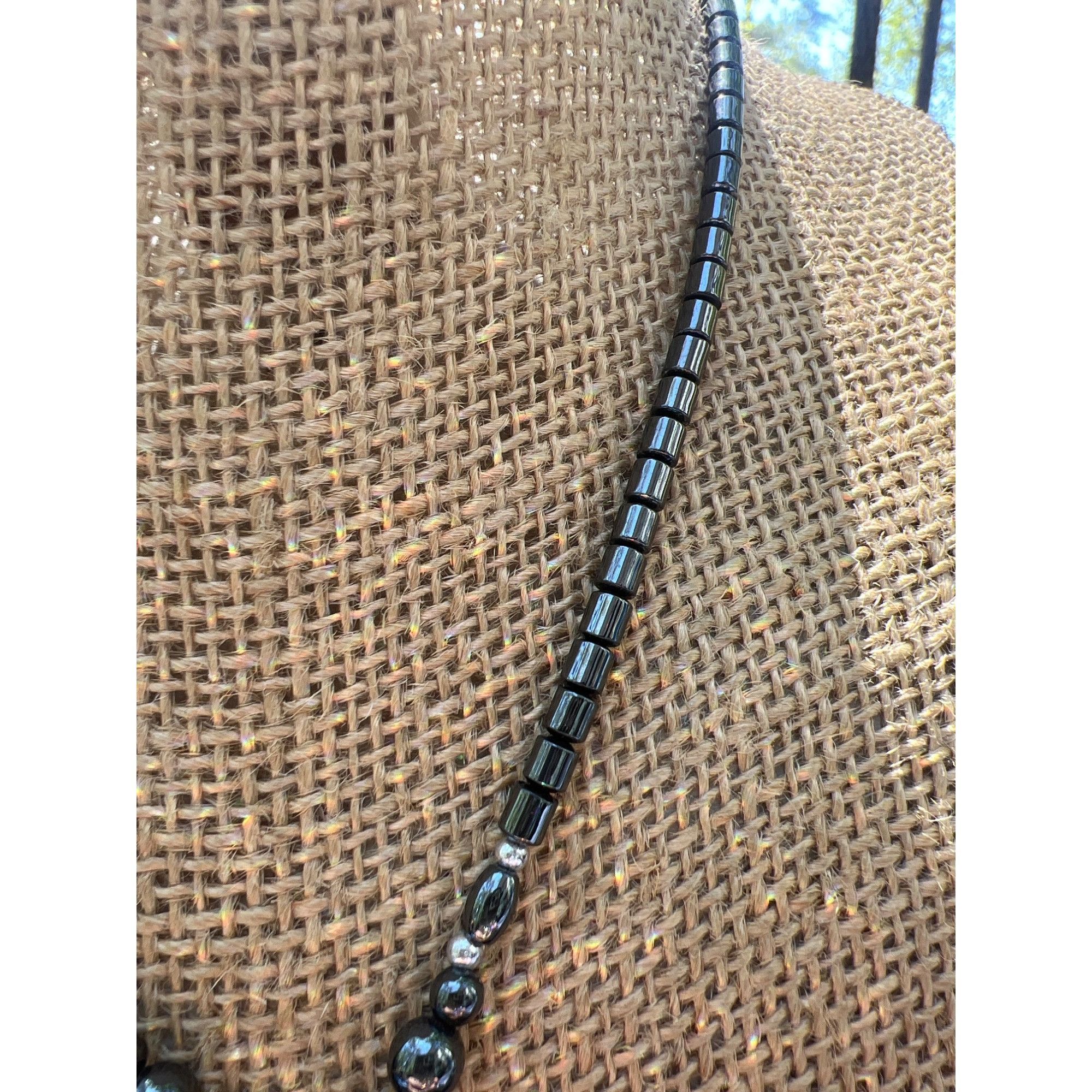 Other Hematite Gemstone Beaded Necklace With Carved Koi Fish Penda Size ONE SIZE - 3 Thumbnail