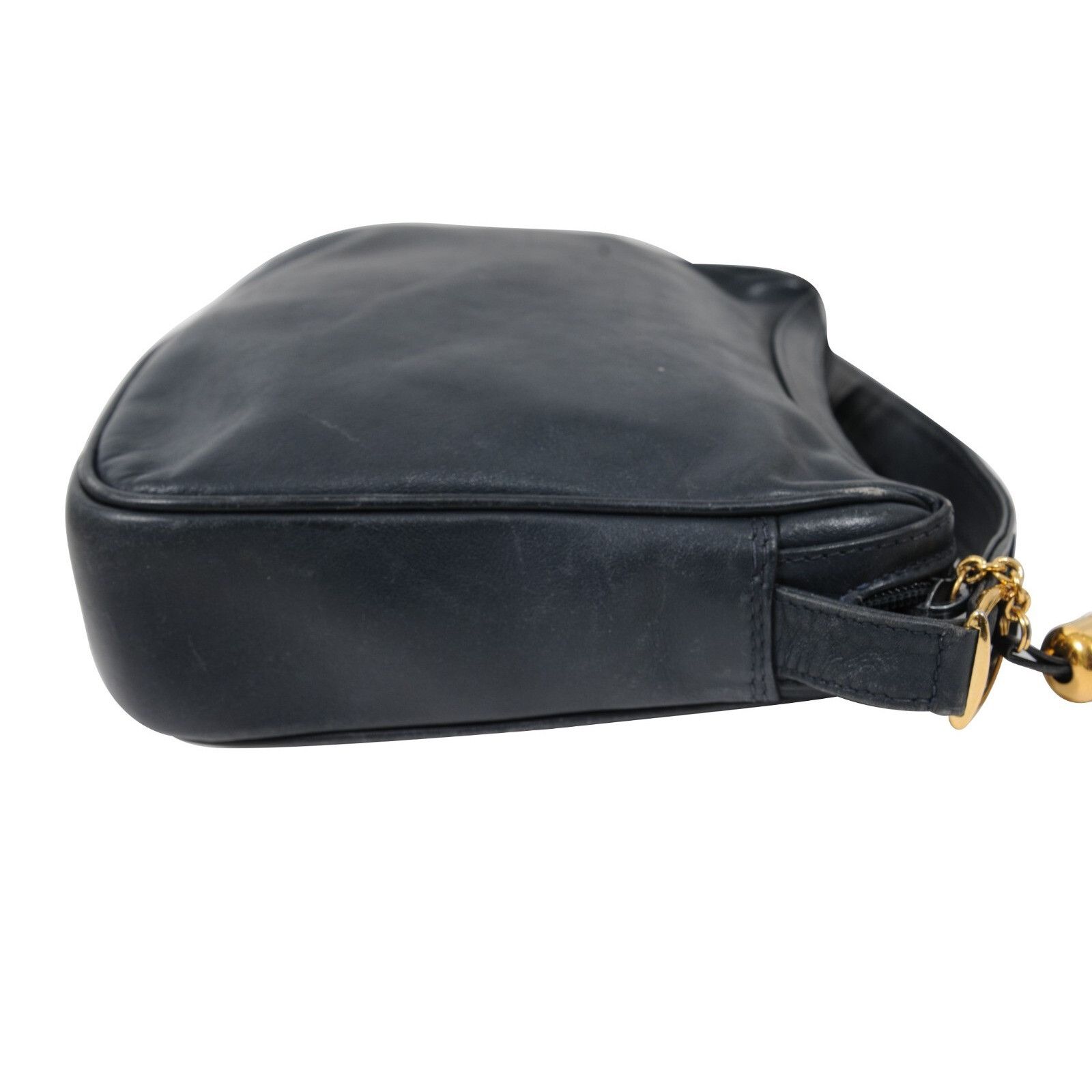 Gucci Vintage Crossbody Bag Blue Lambskin Leather Purse Gold Size ONE SIZE - 16 Thumbnail