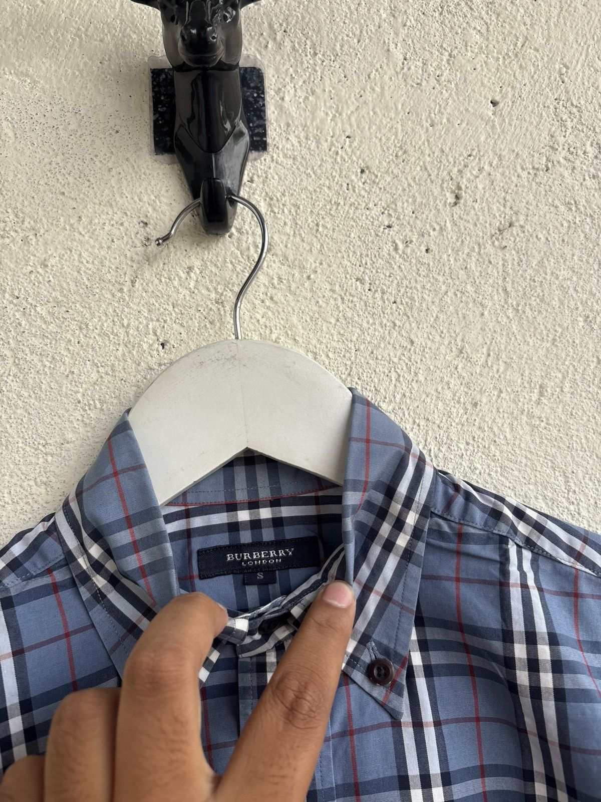 Burberry 90s Archive Novacheck blue Burberrys button up Size US M / EU 48-50 / 2 - 3 Thumbnail