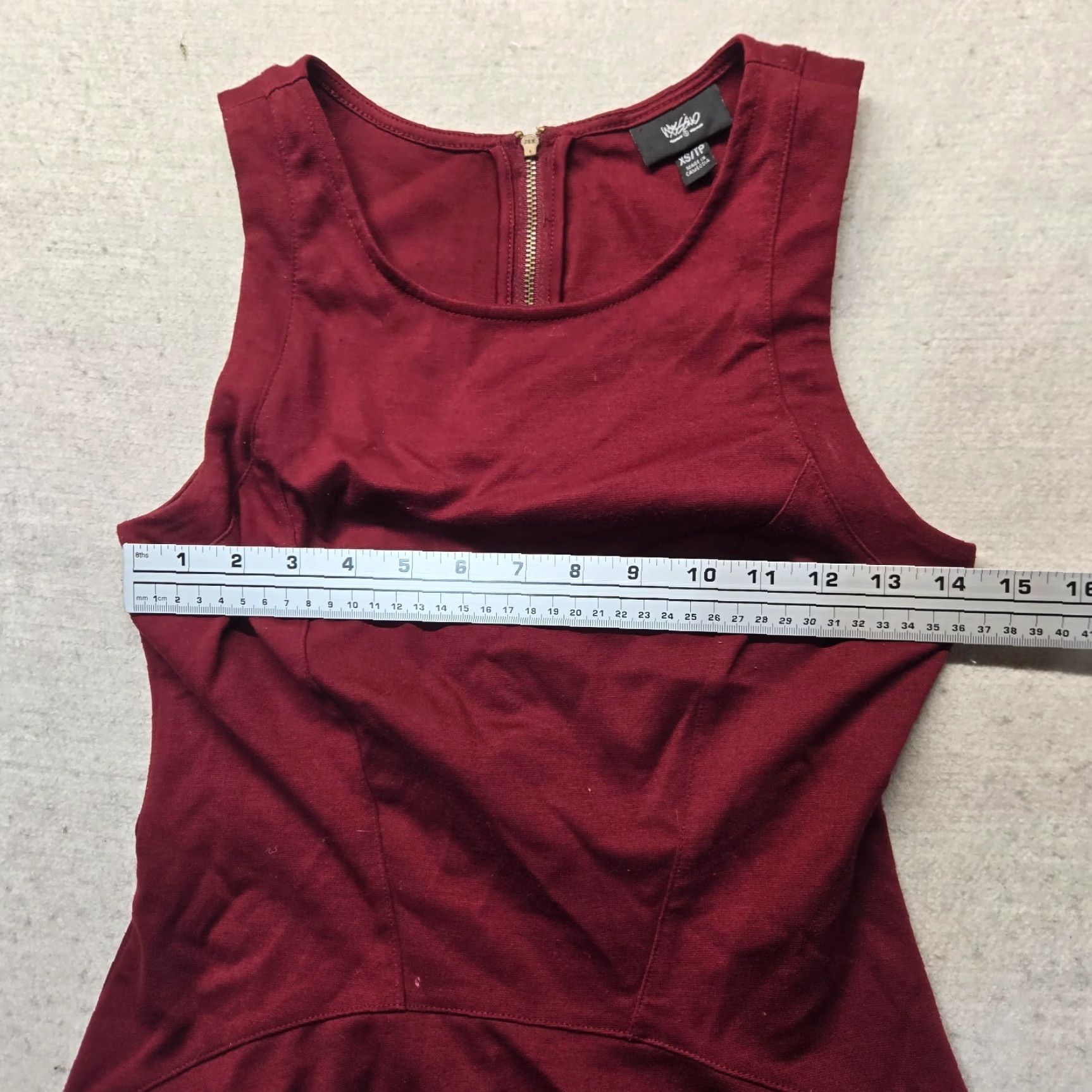 Mossimo VINTAGE Mossimo Red Fit & Flare Knit Dress Short Sleeve Knee Length Women's XS Size 26" / US 2 / IT 38 - 5 Thumbnail