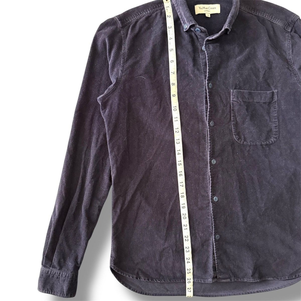 YMC You Must Create Men’s Shirt, Size Small, Corduroy, Deep Blue Size US S / EU 44-46 / 1 - 5 Thumbnail