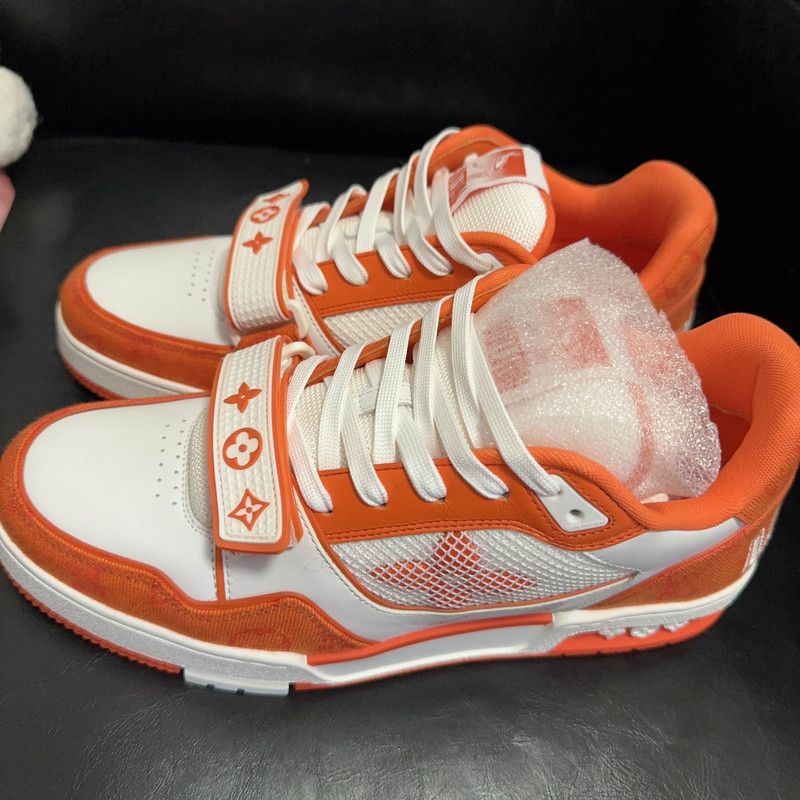 Louis Vuitton Louis Vuitton Low-Top Trainer Sneakers with Velcro 0079 Size US 8 / EU 41 - 1 Thumbnail