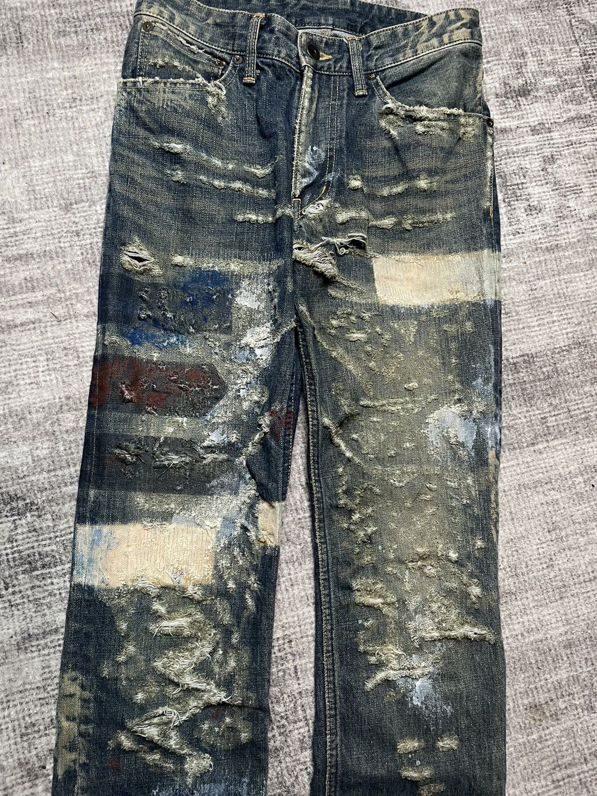 Le Grande Bleu (L.G.B.) L.G.B. distressed Jeans Size US 28 / EU 44 - 2 Thumbnail