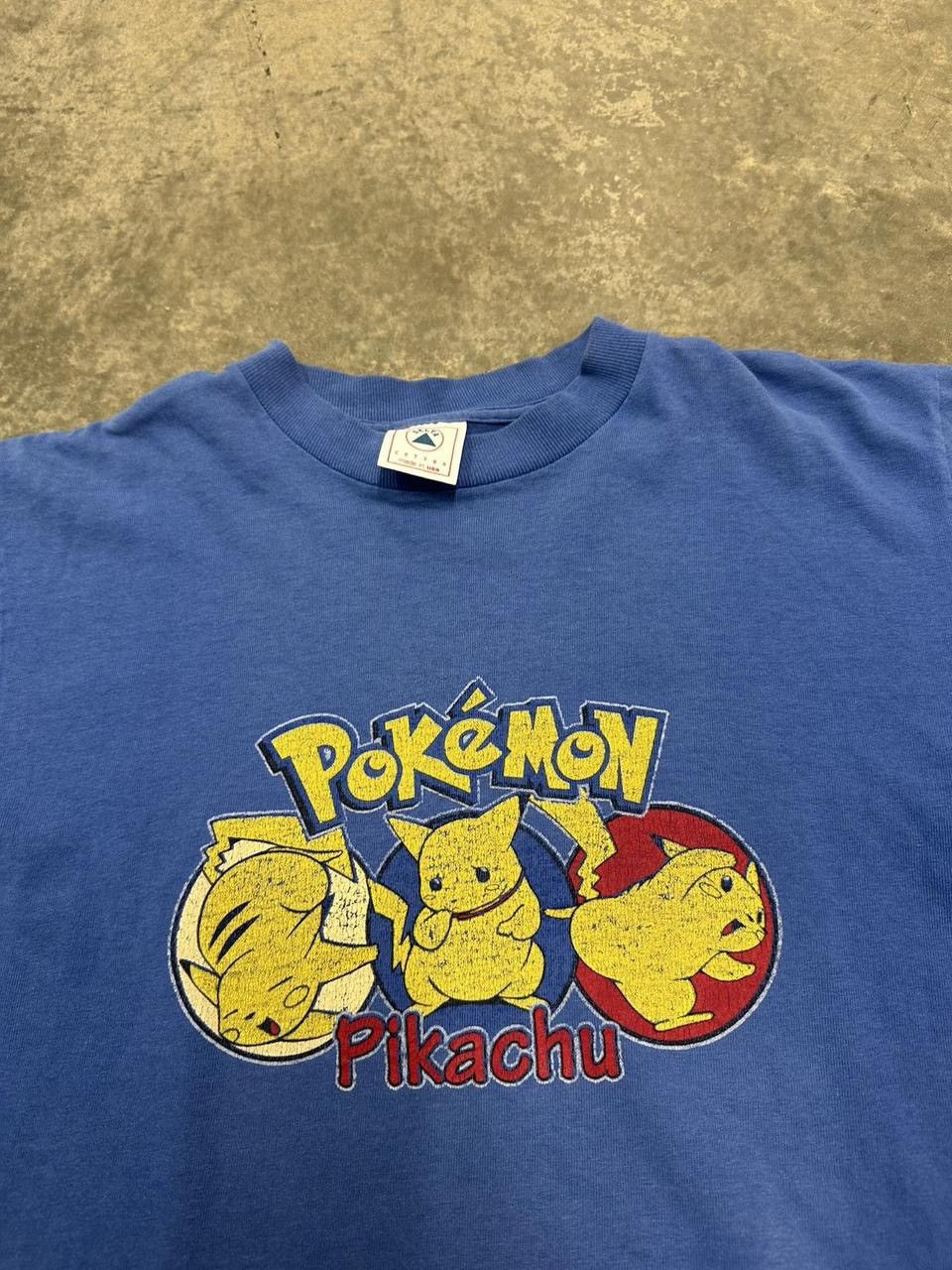 Pokemon Vintage 90s Pokemon Pikachu Graphic Shirt Size Medium Size US M / EU 48-50 / 2 - 3 Thumbnail