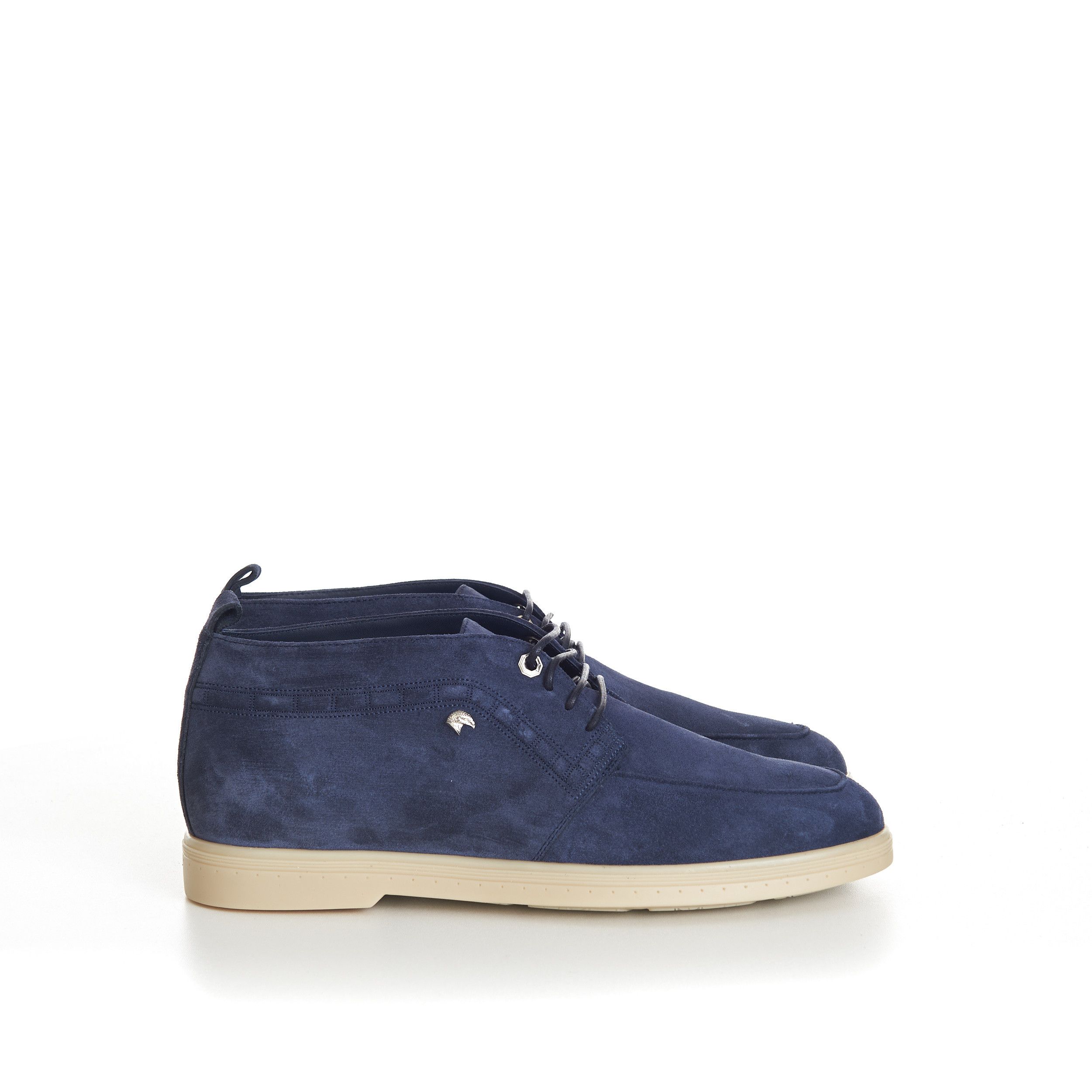 Stefano Ricci Blue Suede Lace Up Chukka Boots With Rubber Soles Size US 7.5 / EU 40-41 - 8 Thumbnail