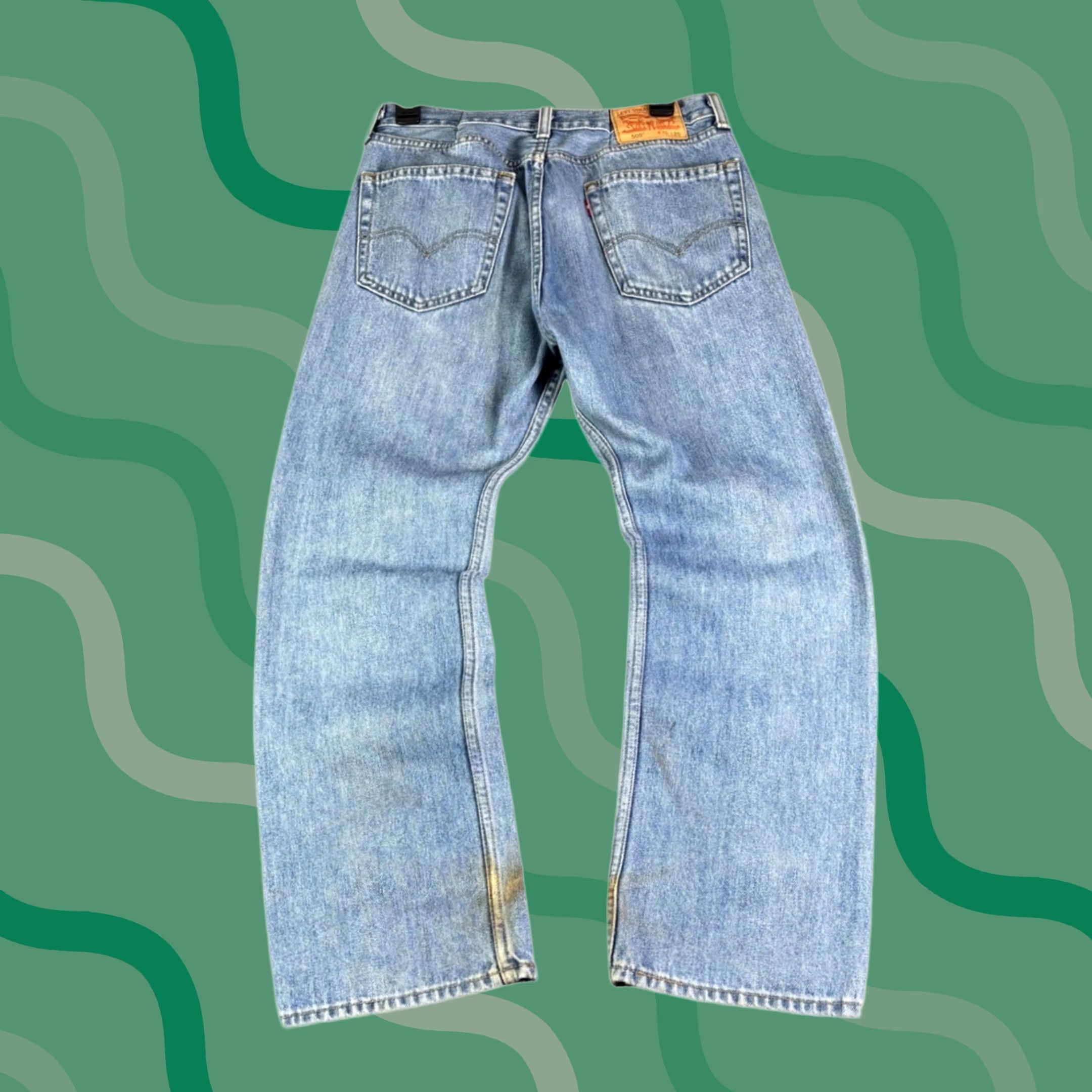 Levi's Levis 505 Regular Fit Straight Leg Light Wash Blue Denim Jeans Mens 30x29 Size US 30 / EU 46 - 1 Thumbnail