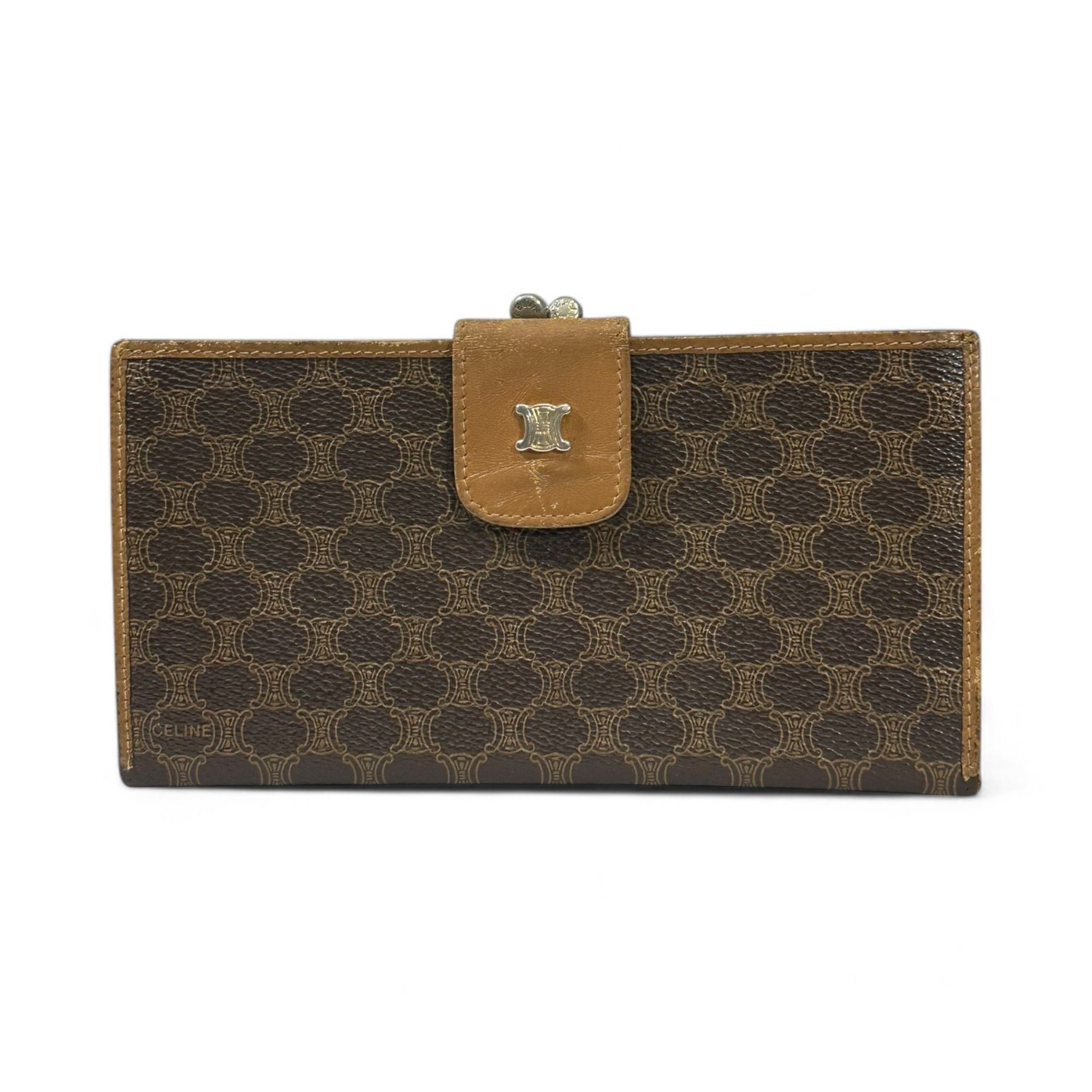 Celine Celine Long Wallet Macadam Brown Logo Monogram Vintage Purse Size ONE SIZE - 1 Thumbnail