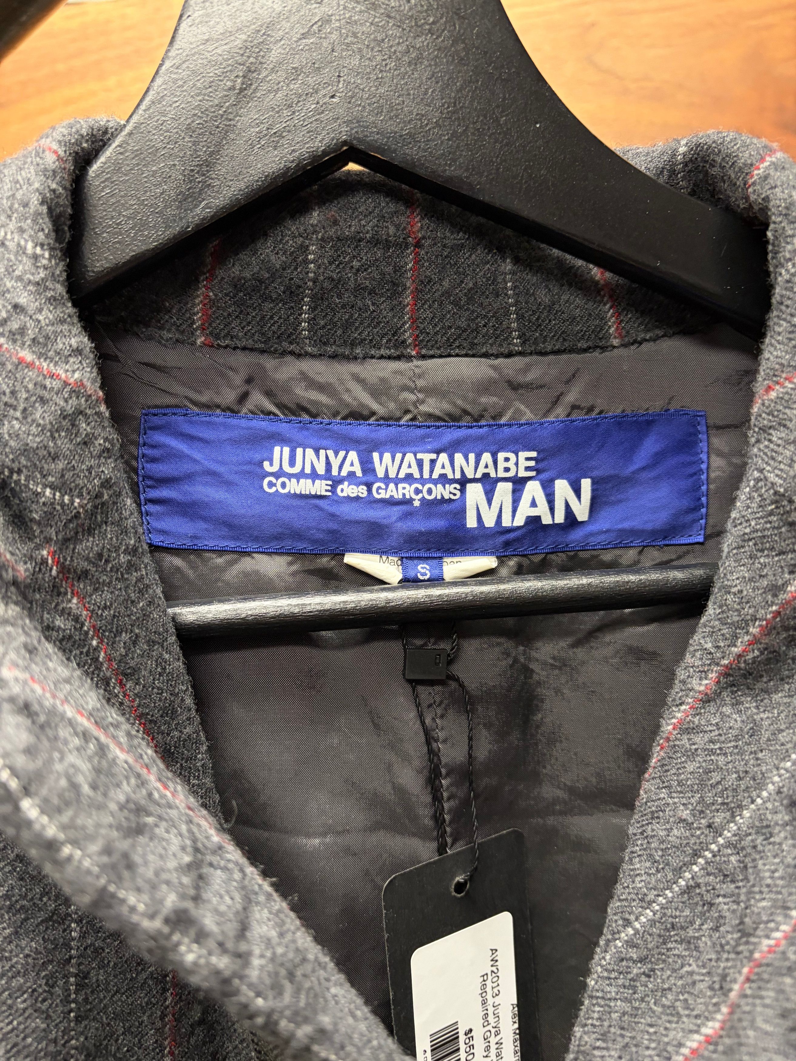 Junya Watanabe AW2013 Junya Watanabe Patchwork Repaired Grey Wool Overcoat Size US S / EU 44-46 / 1 - 4 Thumbnail