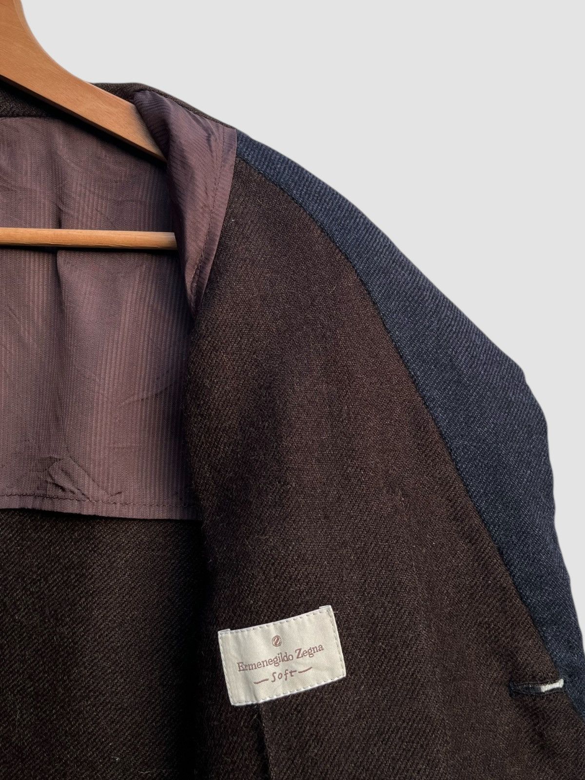 Ermenegildo Zegna Ermenegildo Zegna Soft Navy Tailored Jacket Size US L / EU 52-54 / 3 - 8 Thumbnail