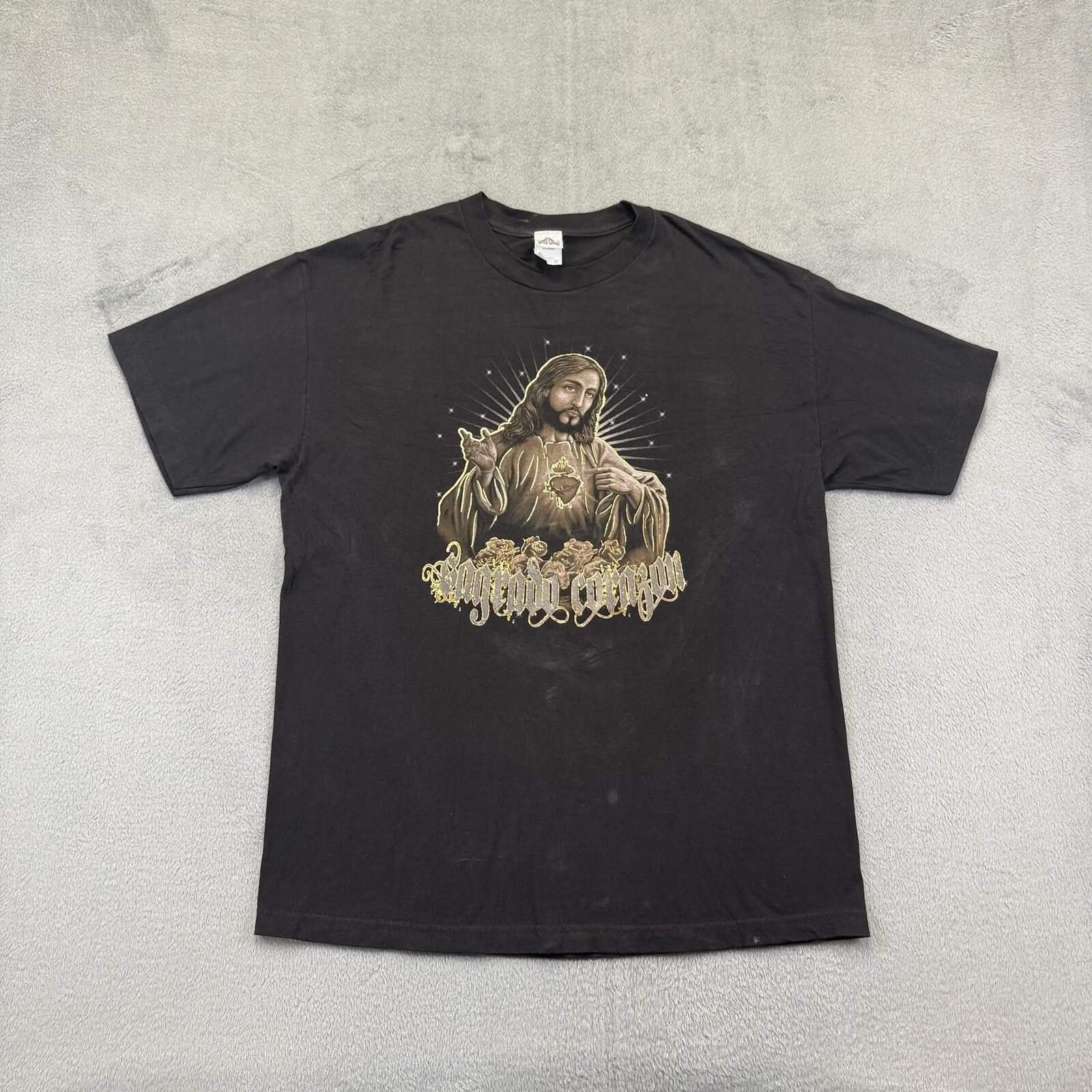 Other Alstyle Apparel Vintage Sacred of Jesus Graphic T-Shirt Size US XL / EU 56 / 4 - 1 Thumbnail