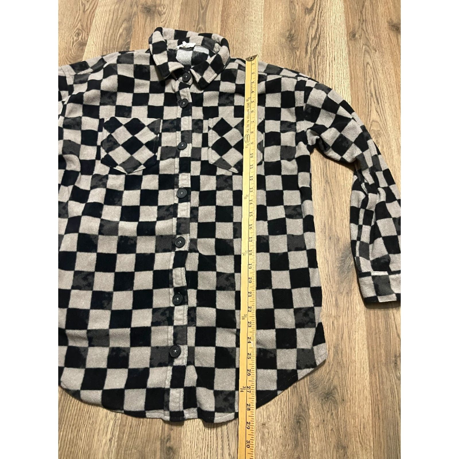 Vintage Maurices Shirt Womens Small Gray Black Checkered Button Up Long Sleeve Casual Modern Fall Spring Summer Womens Size S / US 4 / IT 40 - 6 Thumbnail