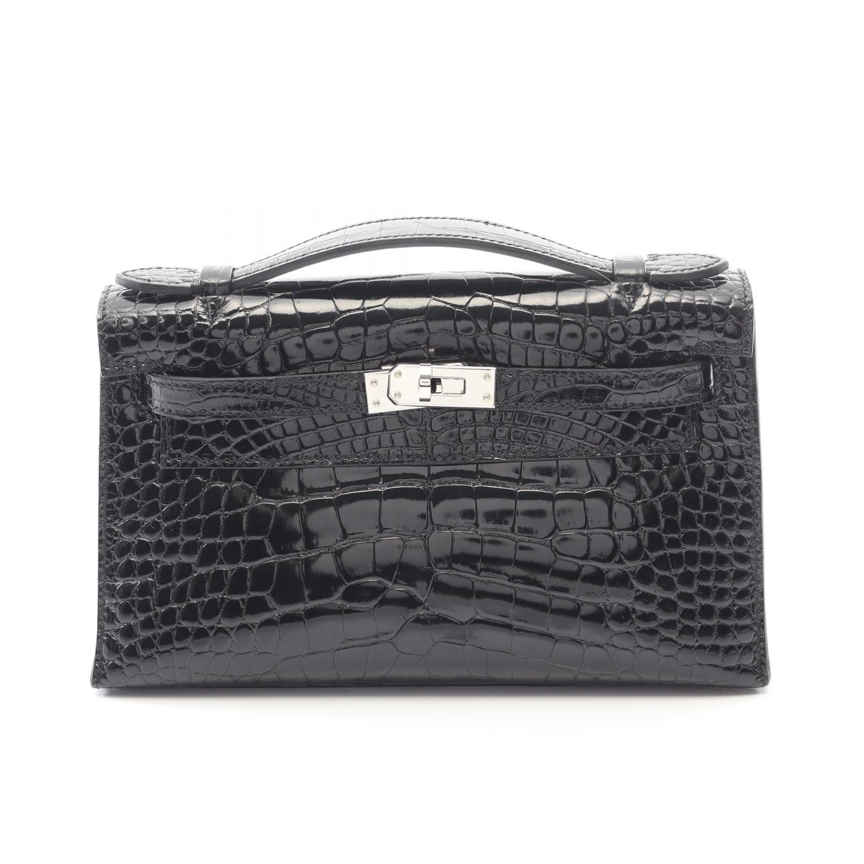 Hermes Hermes Hermes Pochette Kelly Mini Alligator Bag Leather Handbag M DUTY FREE for USA Size ONE SIZE - 1 Thumbnail