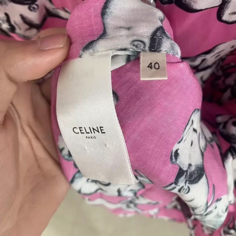 Celine Celine 22SS Pink Puppy Short Sleeve Shirt 2503-Nextarrow Size US XXS / EU 40 - 5 Thumbnail