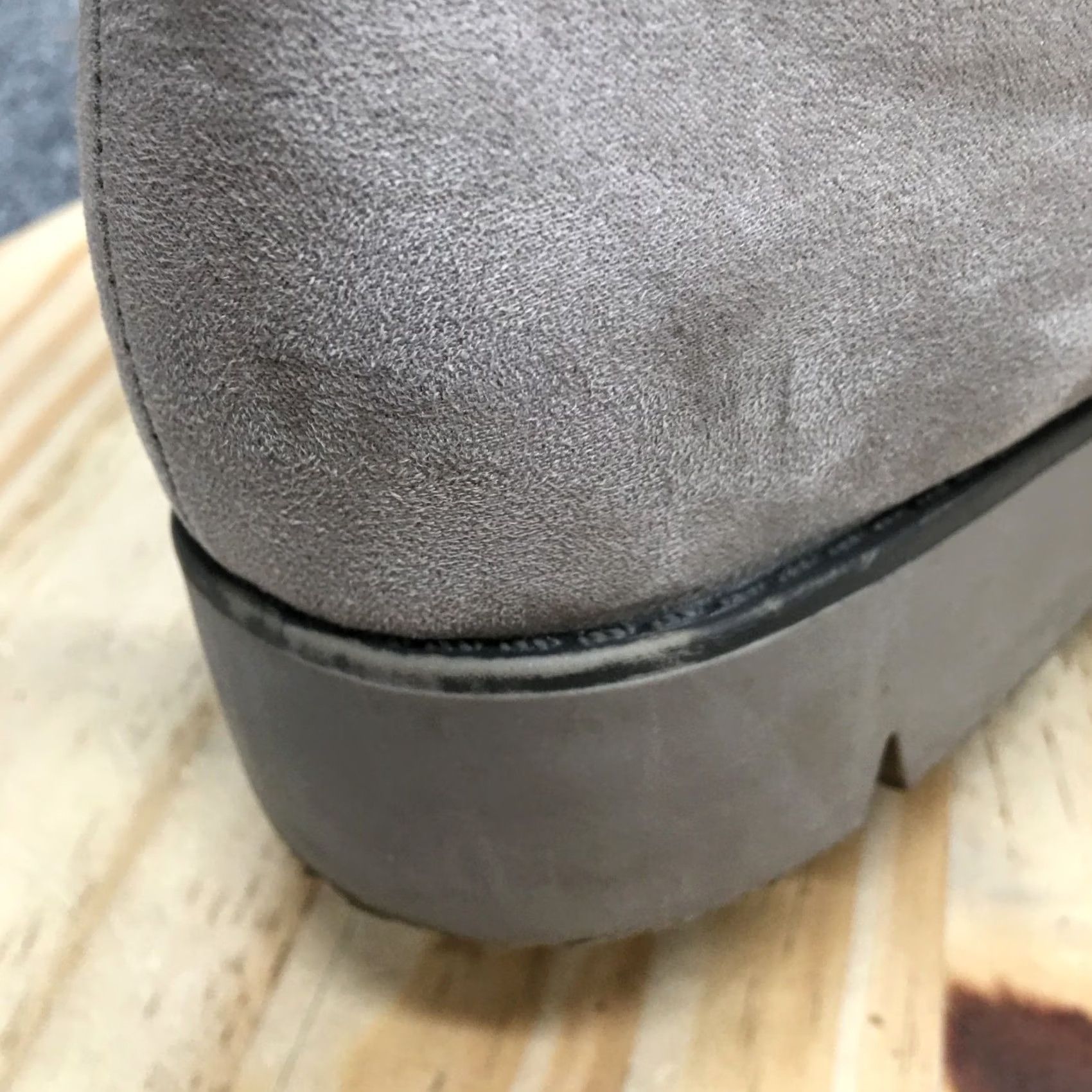 Vintage Kelly & Katie Boots Womens 11 Bashia Bootie Gray Fur Lined Casual Ankle Top Shoes Boots Women M Gray Fur Lined Casual Ankle Bootie Size L / US 10 / IT 46 - 4 Thumbnail