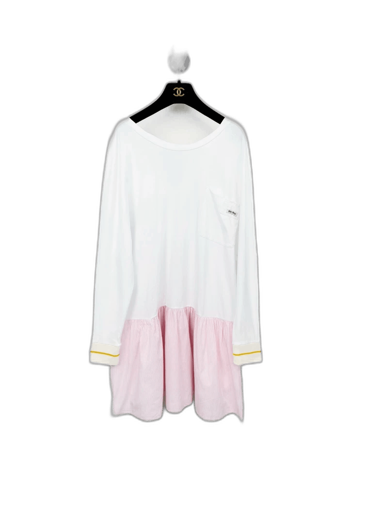 Prada Miumiu Dress Size XS with Pink Trim Size XS / US 0-2 / IT 36-38 - 1 Thumbnail