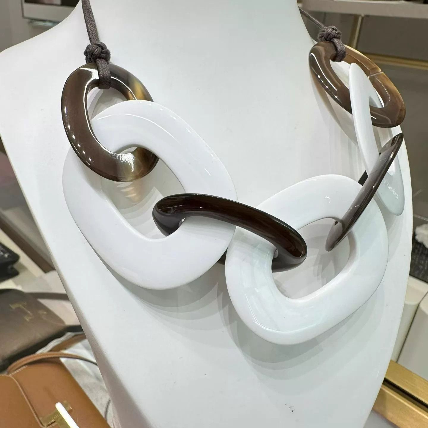 Hermes Hermes Pig Nose Horn Necklace Like New AH335 Size ONE SIZE - 5 Thumbnail