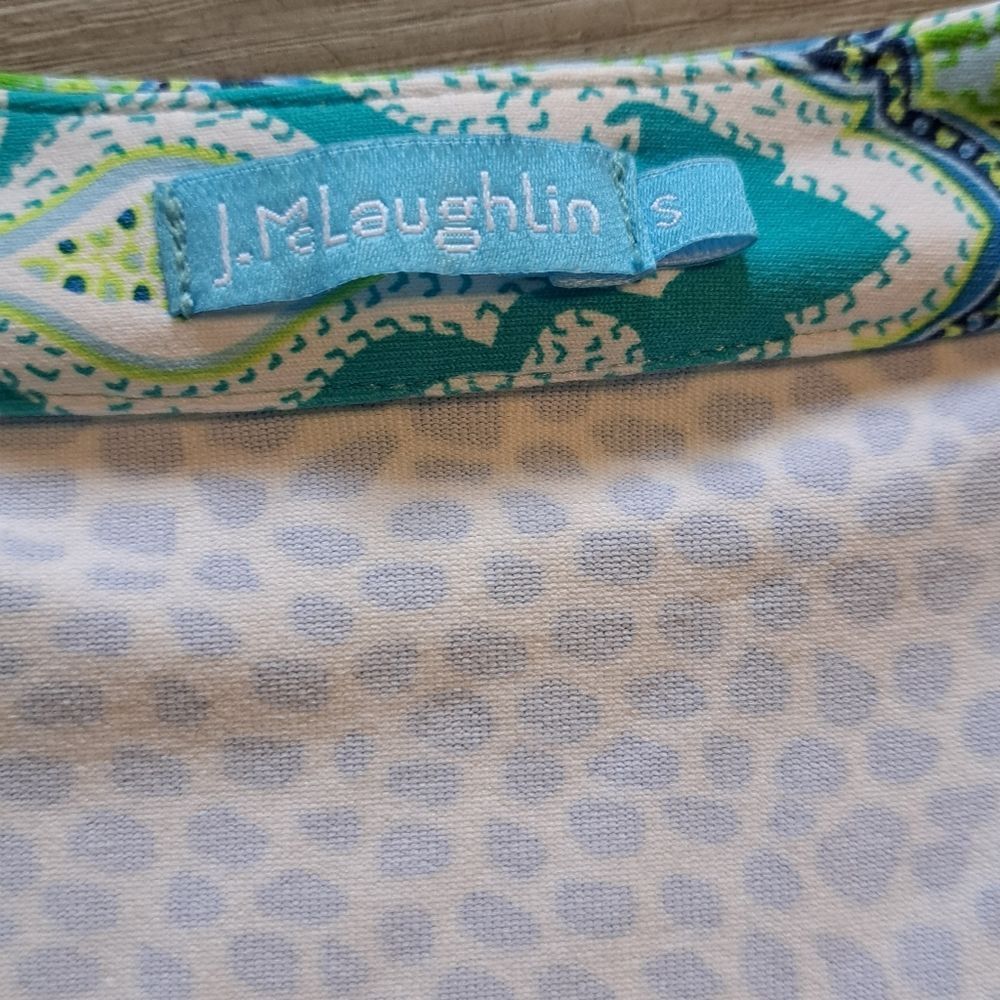 J.McLaughlin J.McLaughin Gisel Tunic Catalina V Neck Speckle Blue/White/G Size S / US 4 / IT 40 - 5 Thumbnail