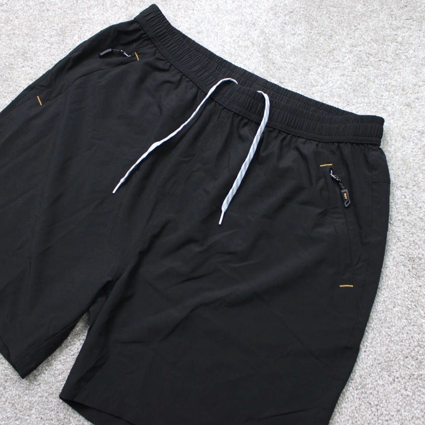 Vintage Mier Shorts Mens XL Black Drawstring Cargo Pockets Stretch Athletic Hiking Size US 36 / EU 52 - 2 Thumbnail