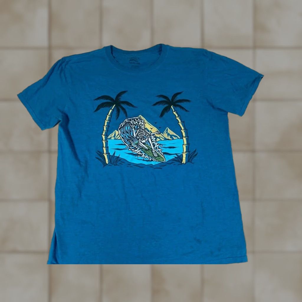 MOTHER VINTAGE Call Your Mother Mens Shirt Large Blue Graphic Logo Crew Neck Short Sleeve Hip Hop 90s T-Shirt Size US L / EU 52-54 / 3 - 1 Thumbnail