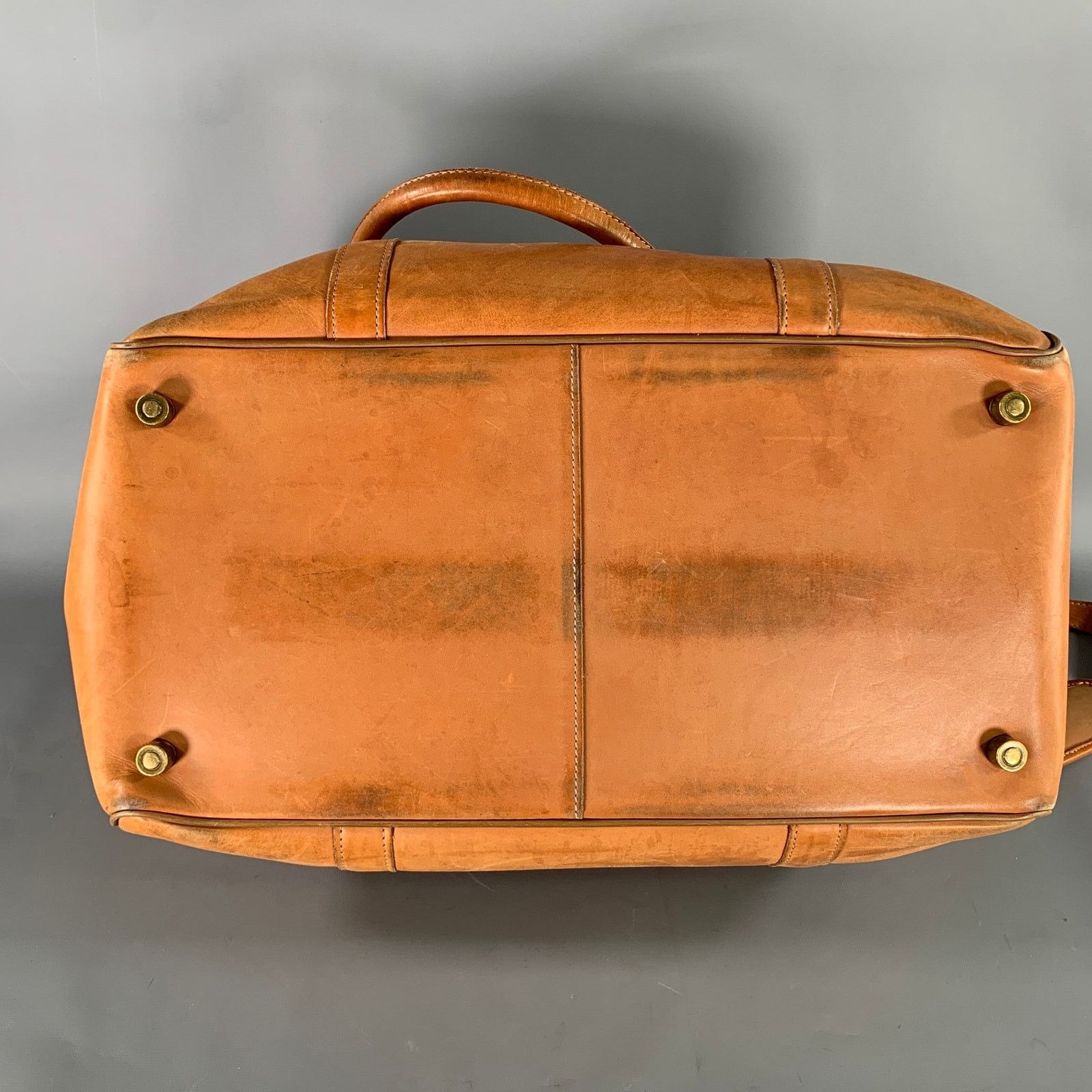 Hartmann HARTMANN Size One Size Brown Light Solid Leather Duffle Bags Size ONE SIZE - 7 Thumbnail