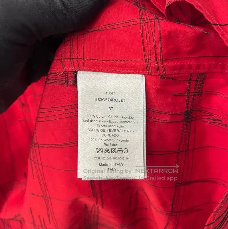 Dior Dior Red Cotton Long Sleeve Shirt XS . Size US XS / EU 42 / 0 - 4 Thumbnail
