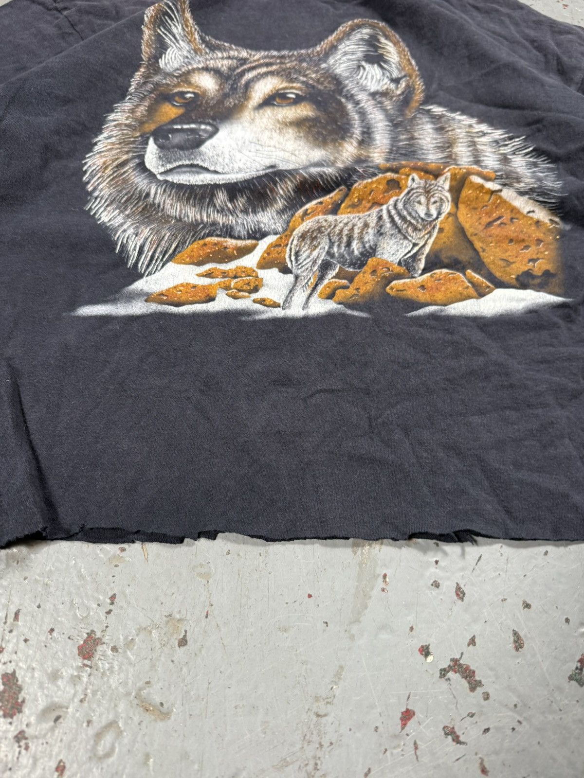 Vintage Vintage Cropped Faded Nature Wolf Tee Size US L / EU 52-54 / 3 - 5 Thumbnail
