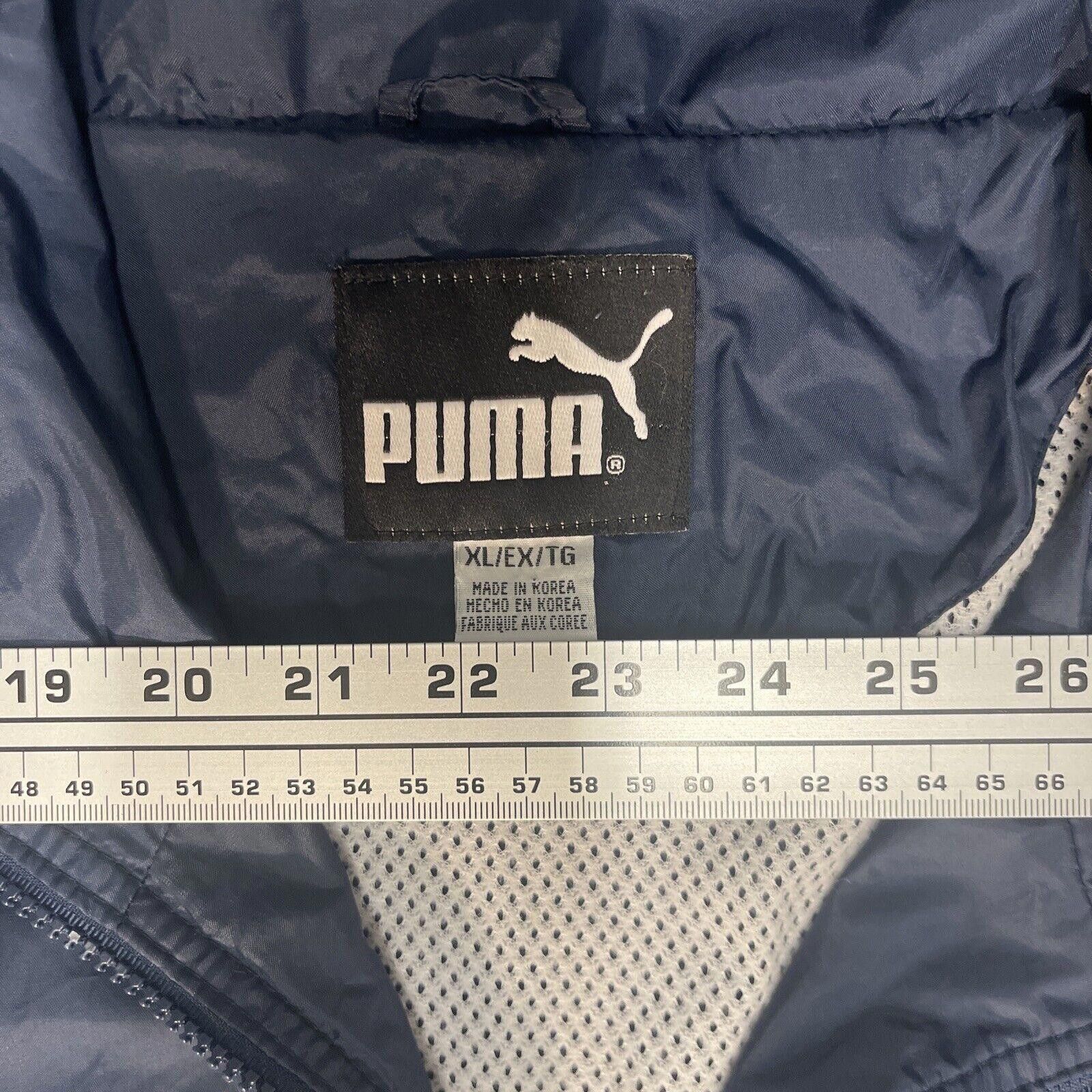 Designer TexansPuma Windbreaker Jacket Mens XL BLUE Full Zip Loose Size ONE SIZE - 3 Thumbnail
