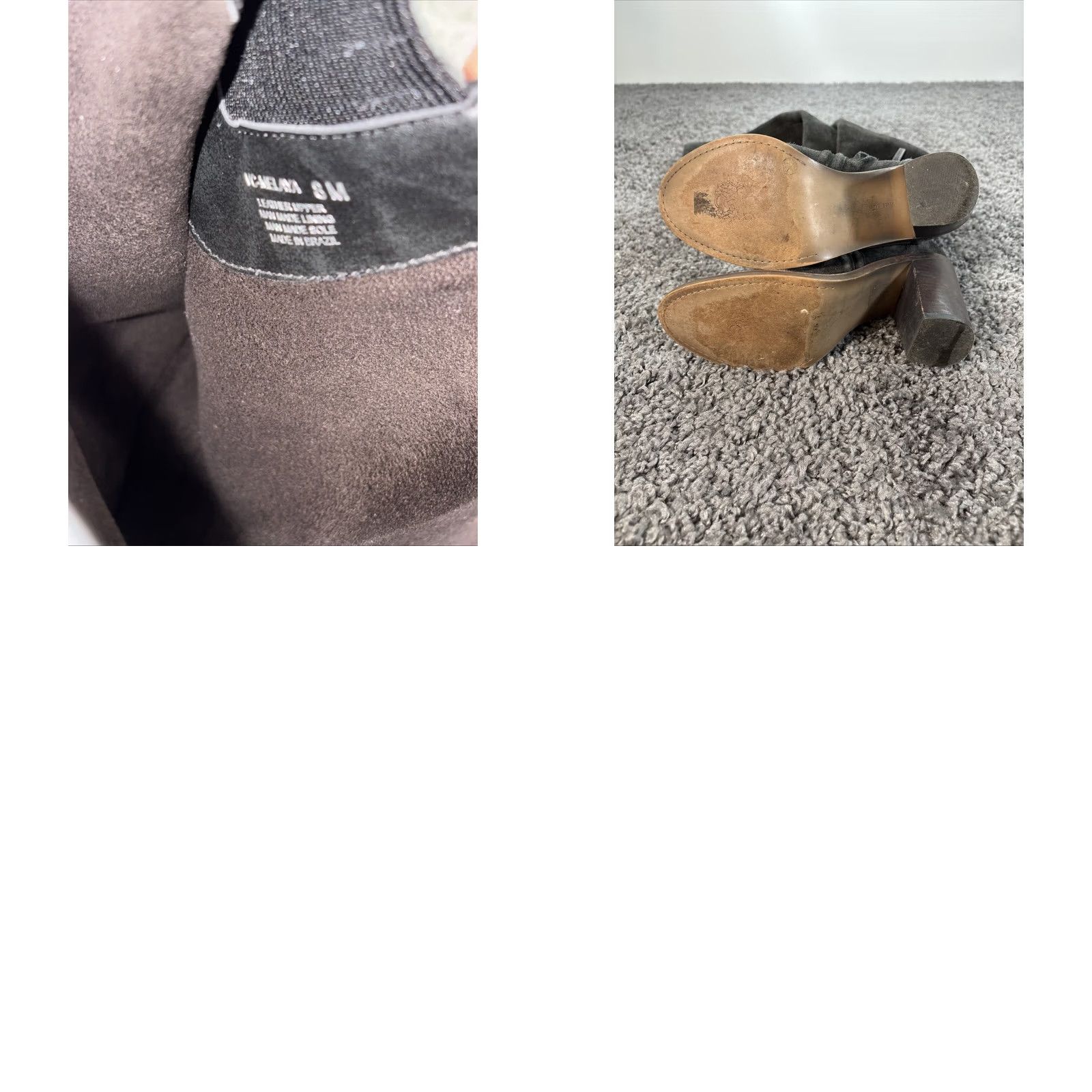 Vince Camuto Vince Camuto Karita Over the Knee Boot Gray 8M Suede Stretch Riding Pull On Women Wheels? Size US 8 / IT 38 - 8 Thumbnail