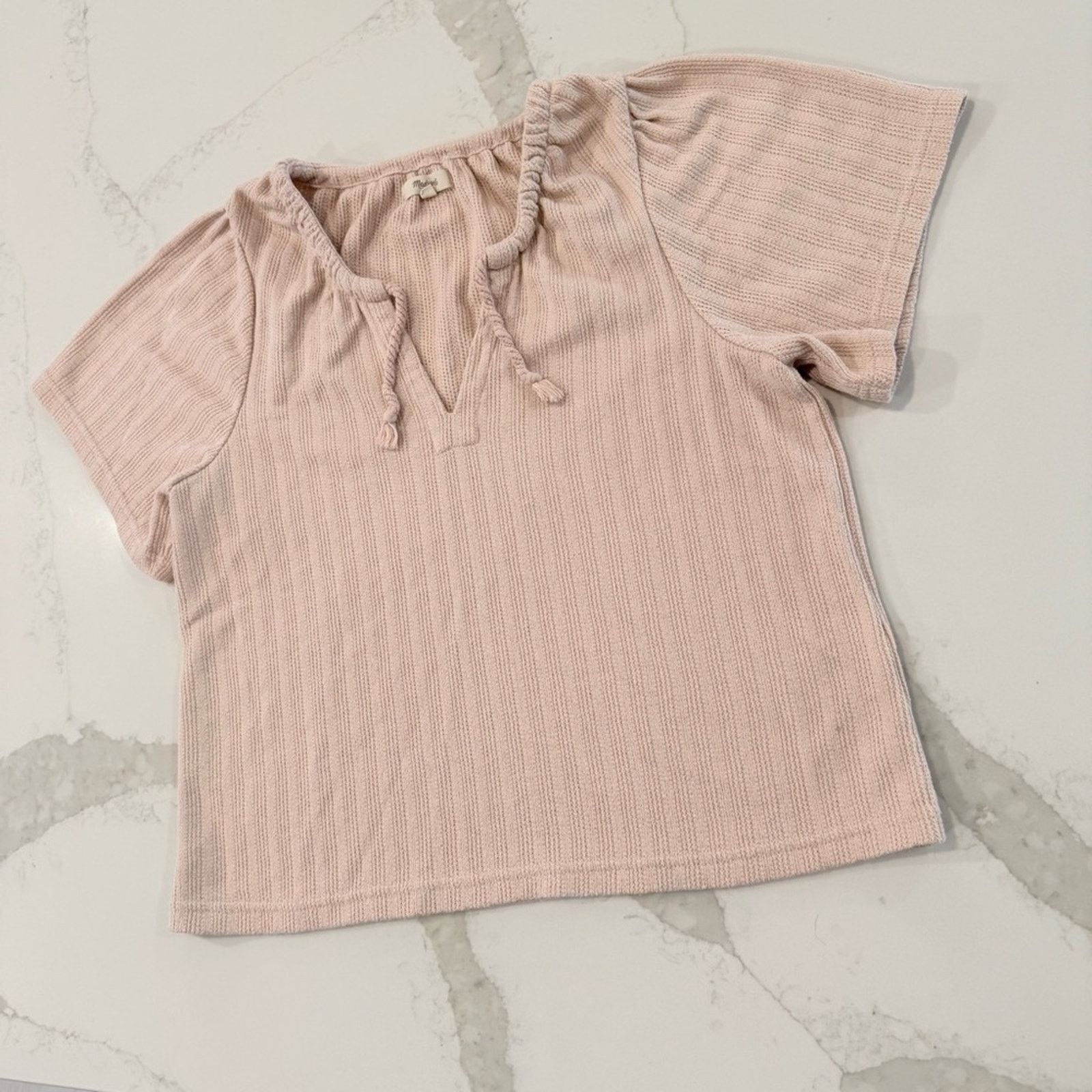 Madewell Madewell Pointelle Tie-Neck Tunic Top Womens Medium Size M / US 6-8 / IT 42-44 - 4 Thumbnail