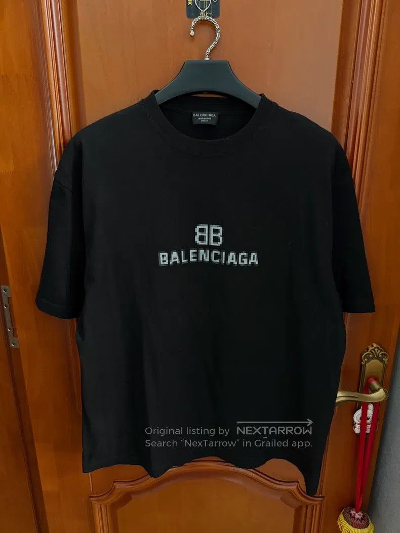 Balenciaga Balenciaga Black Mosaic Short Sleeve Size US L / EU 52-54 / 3 - 1 Thumbnail