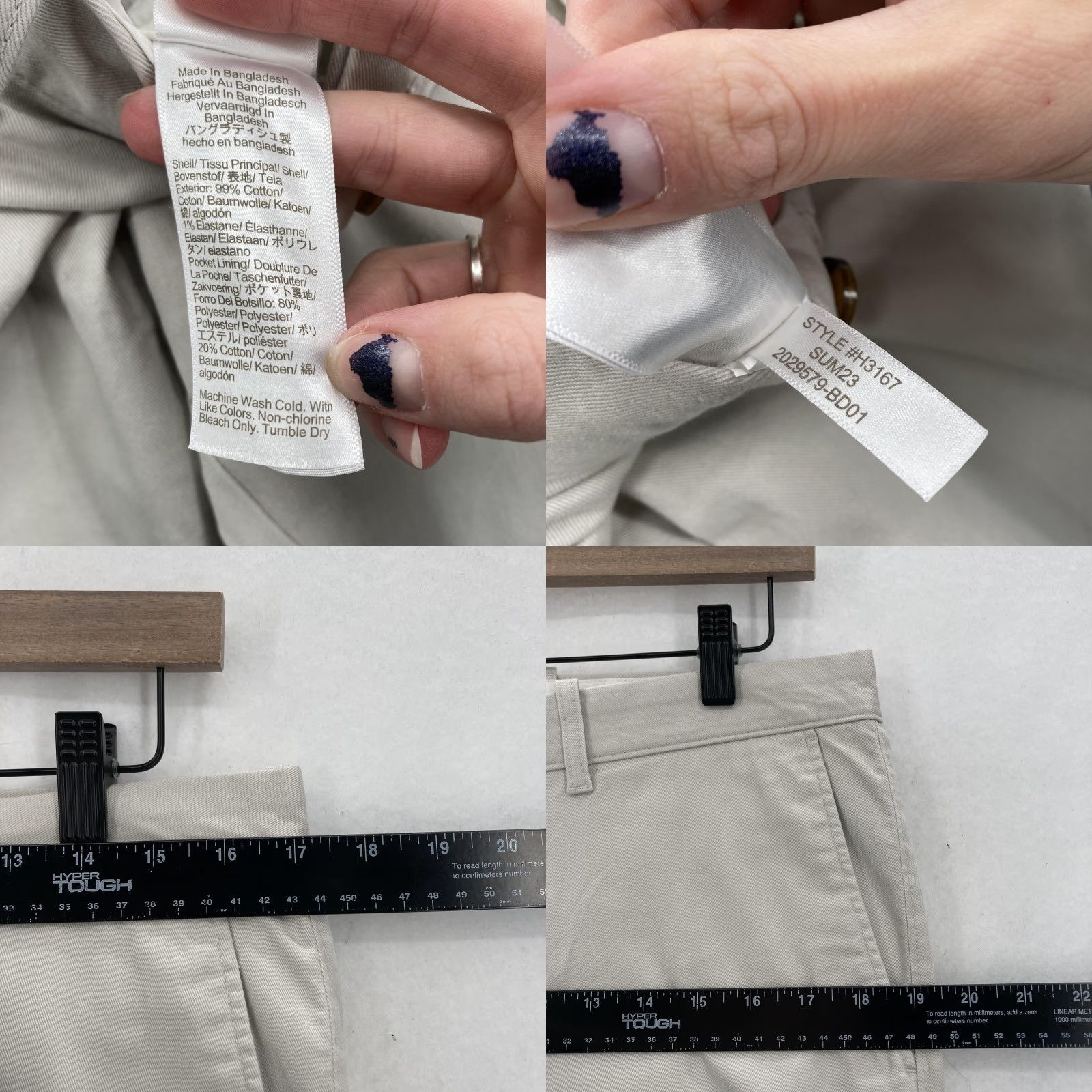 J.Crew J.Crew Chino Pants Mens 32x34 Gray Stone Flex Slim Stretch Twill Casual Preppy Tapered Pockets Zip Front Size US 32 / EU 48 - 8 Thumbnail