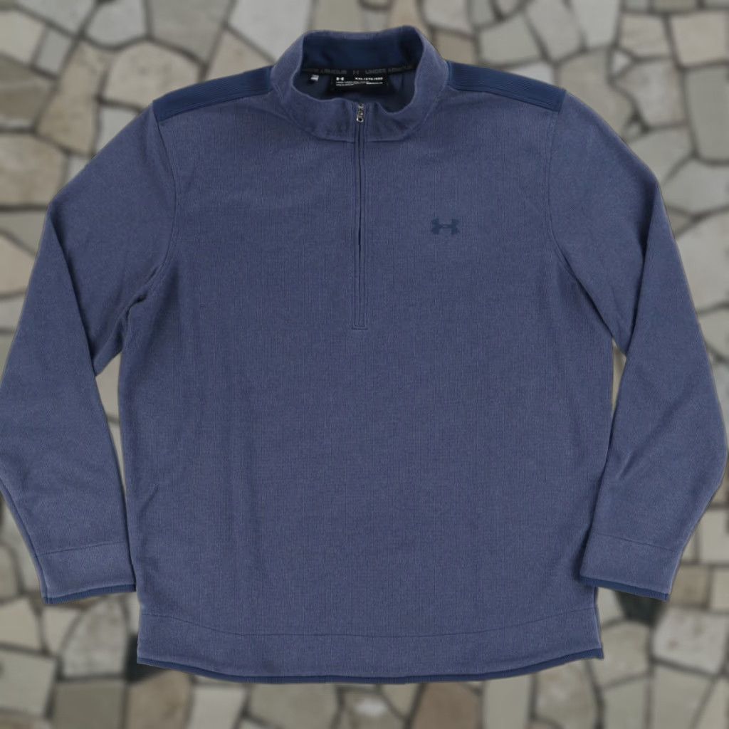 Under Armour Under Armour Coldgear 1/4 Zip Pullover Navy Blue Men's 2XL Sweatshirt Shirt Long Sleeve Mock Neck Mock Neck Regular Fit 30" Size US XXL / EU 58 / 5 - 1 Thumbnail