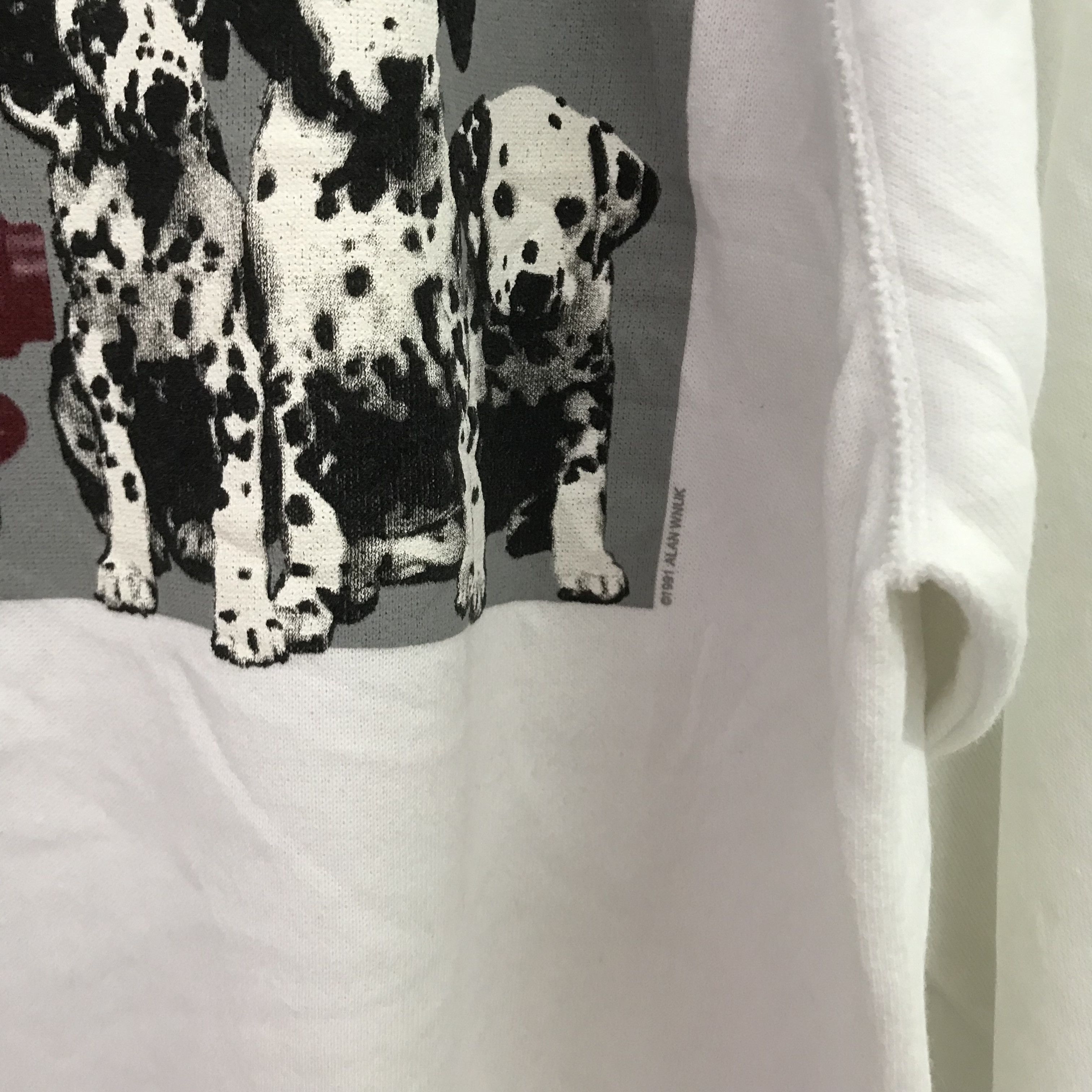 Hanes Vintage 90’s Dalmatian Dog White Sweatshirt - 174 Size US L / EU 52-54 / 3 - 6 Thumbnail